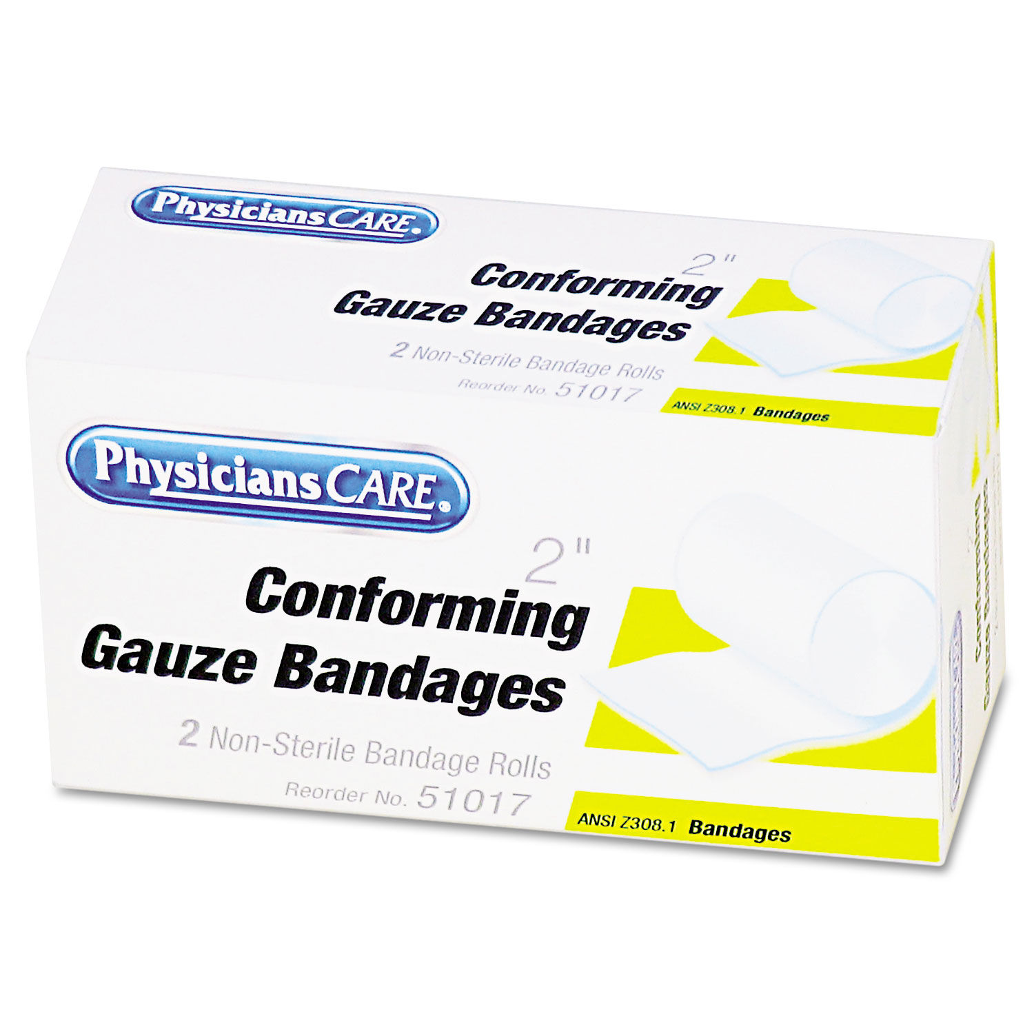 First Aid Conforming Gauze Bandage Non-Steriile, 2" Wide, 2/Box