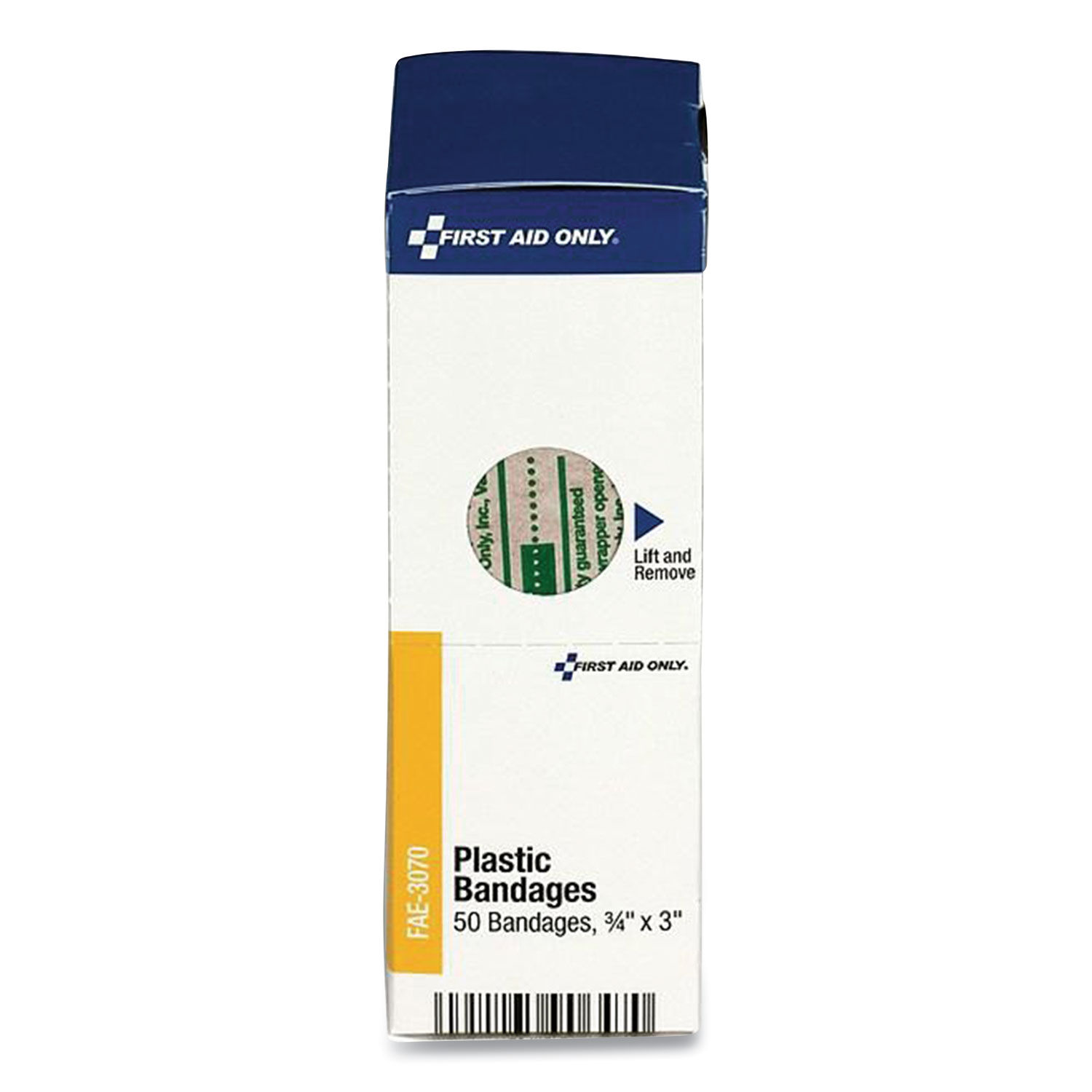 Adhesive Plastic Bandages 0.75 x 3, 50/Box