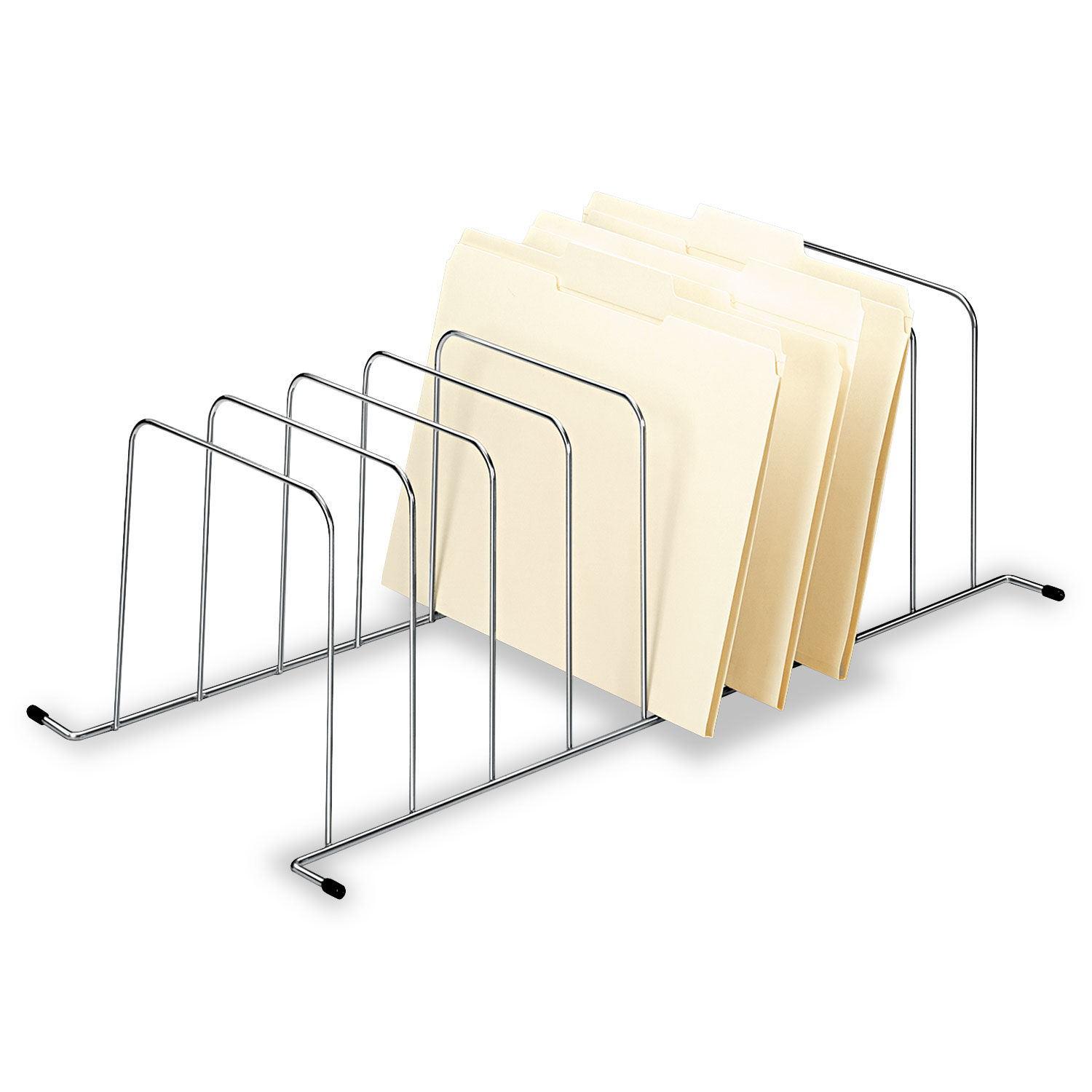 Wire Desktop to Drawer Organizer 9 Sections, Letter to Legal Size Files, 11.5" x 23.25" x 7.5", Silver