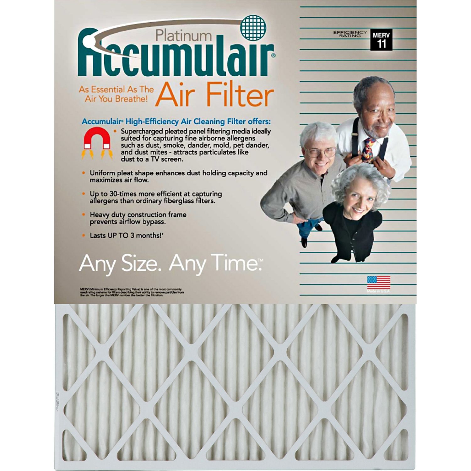 Platinum Air Filter For Air Conditioner, Furnace