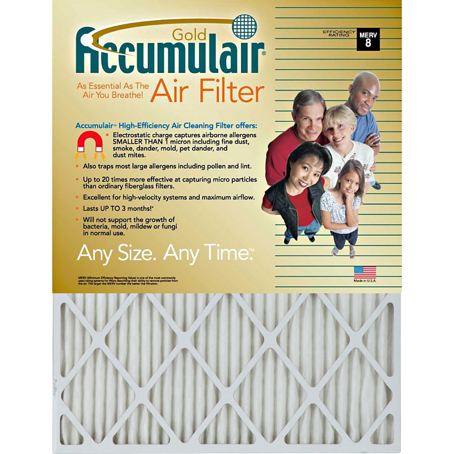 Gold Air Filter For Air Conditioner, Furnace