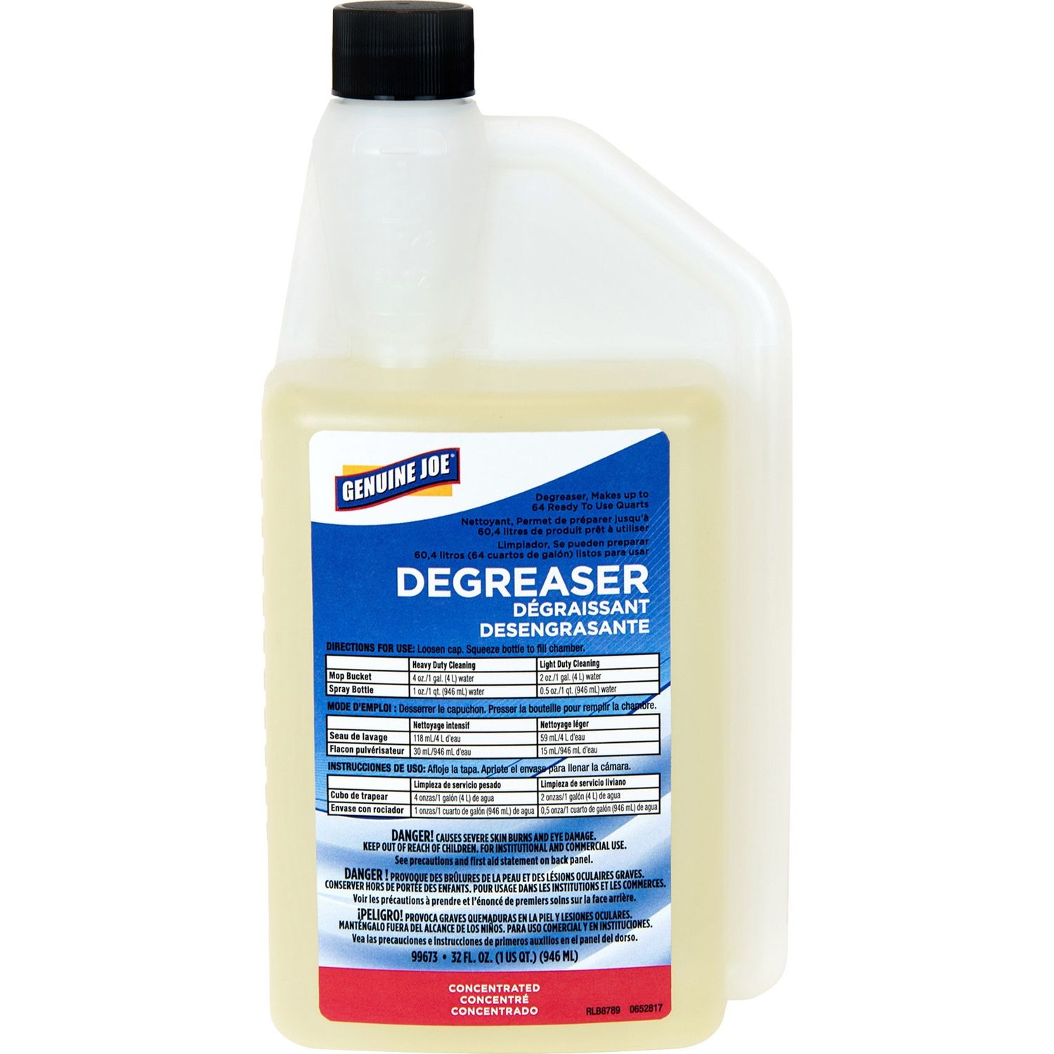 Degreaser Concentrate, 32 fl oz (1 quart), 1 Each, Amber