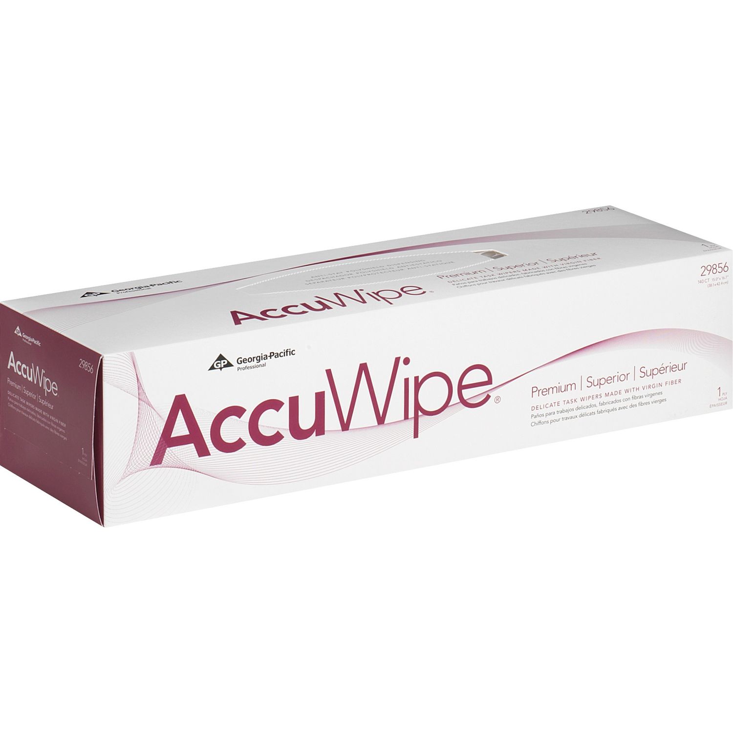 Accuwipe Premium 1-Ply Disposable Delicate Task Wiper For Electronic Equipment, Soft, Non-abrasive, Absorbent, Streak-free, Disposable, Virgin Fiber, 15 / Box, 225 / Carton, White