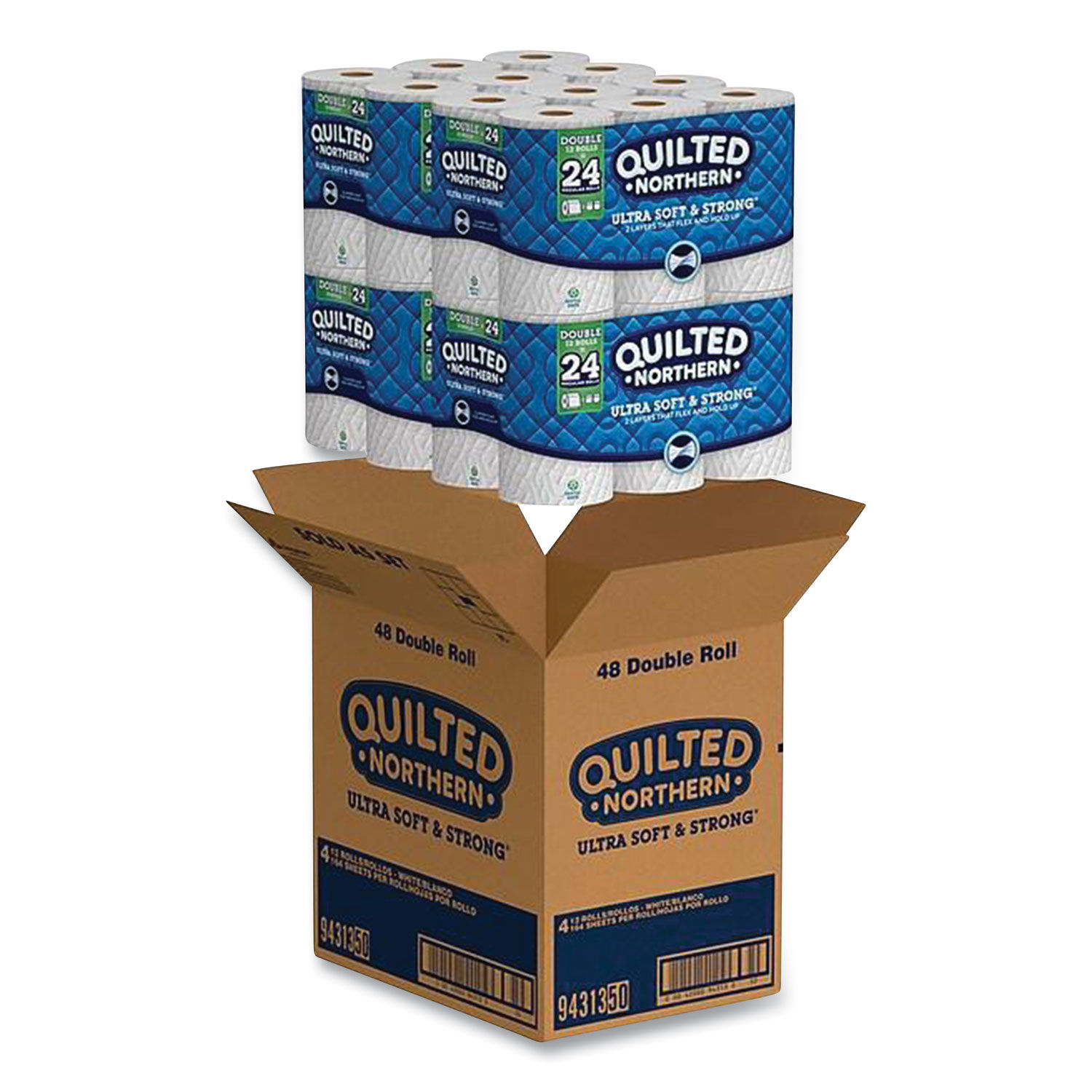 Ultra Soft and Strong Bathroom Tissue Septic Safe, 2-Ply, 164 Sheets/Roll, 48 Rolls/Carton