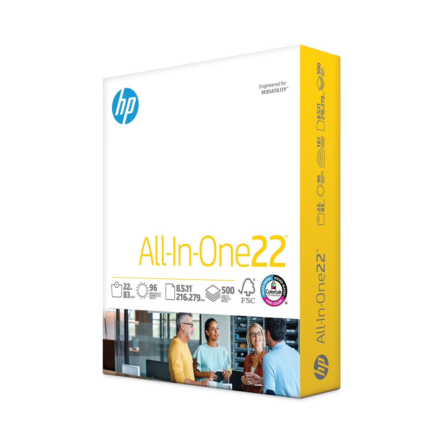 All-In-One22 Paper 96 Bright, 22 lb Bond Weight, 8.5 x 11, White, 500/Ream