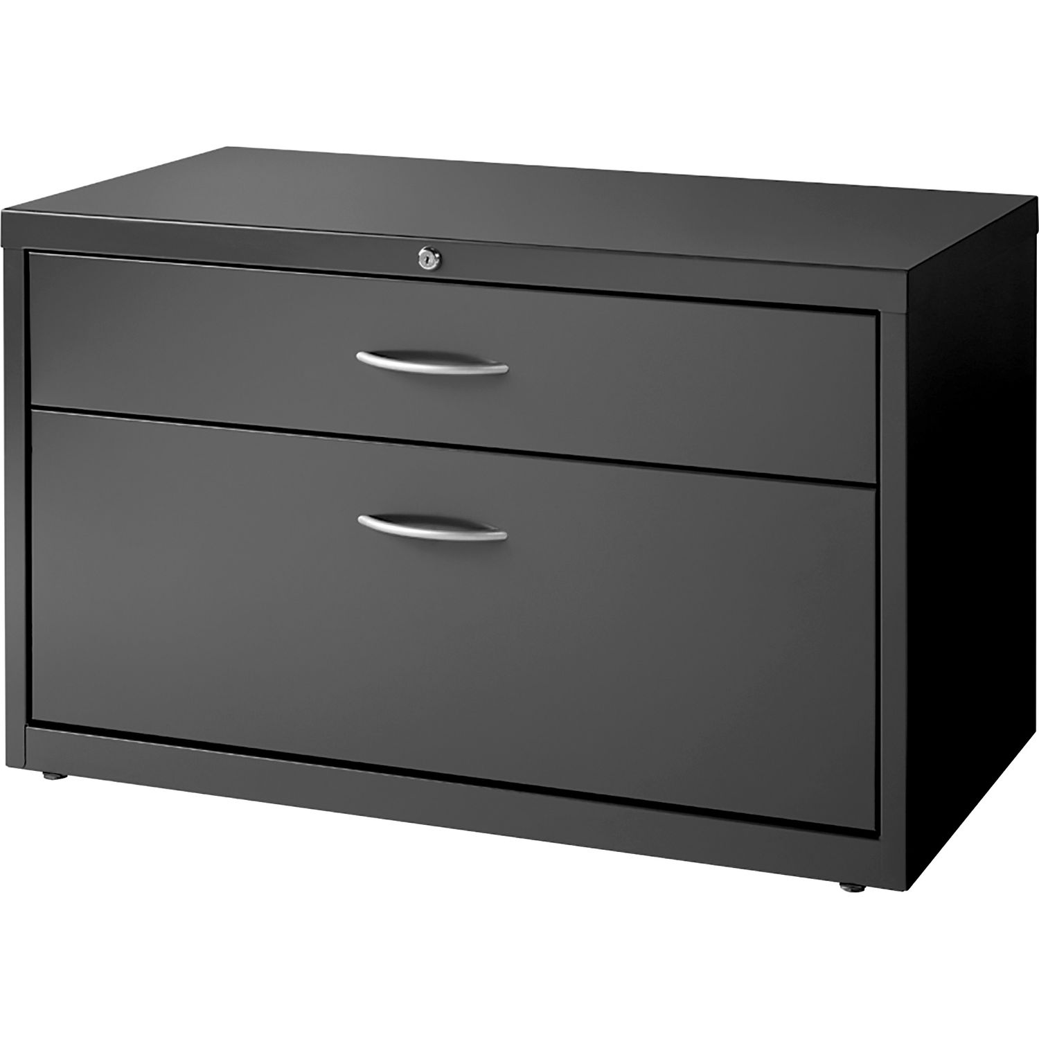 WorkPro Two-Drawer Lateral Credenza 36" x 18.6" x 22", 2 x File Drawer(s), Finish: Charcoal Gray