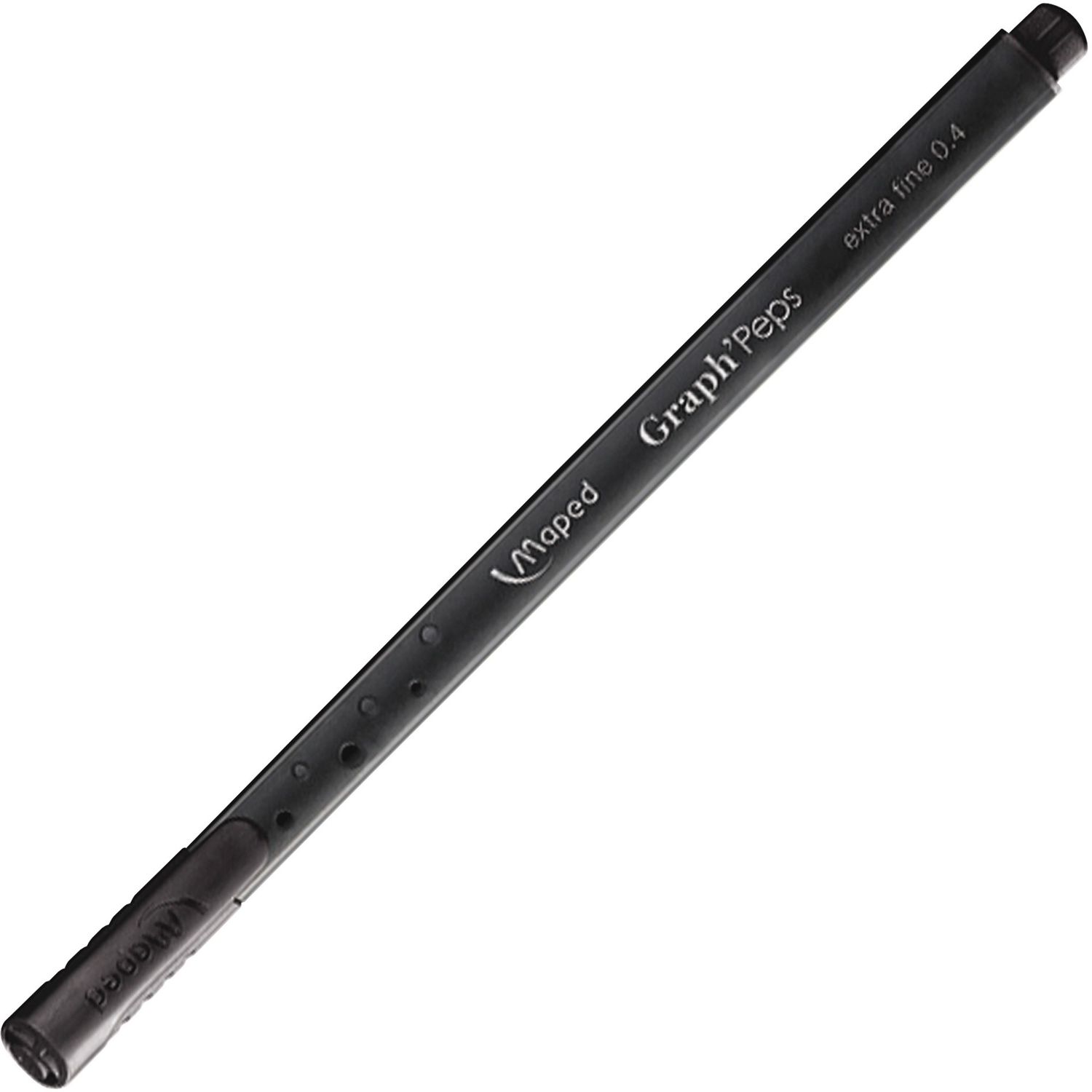 Graph' Peps Fineliner Felt Tip Pens Extra Fine Pen Point, 0.4 mm Pen Point Size, Black, Felt Tip, 12 / Pack