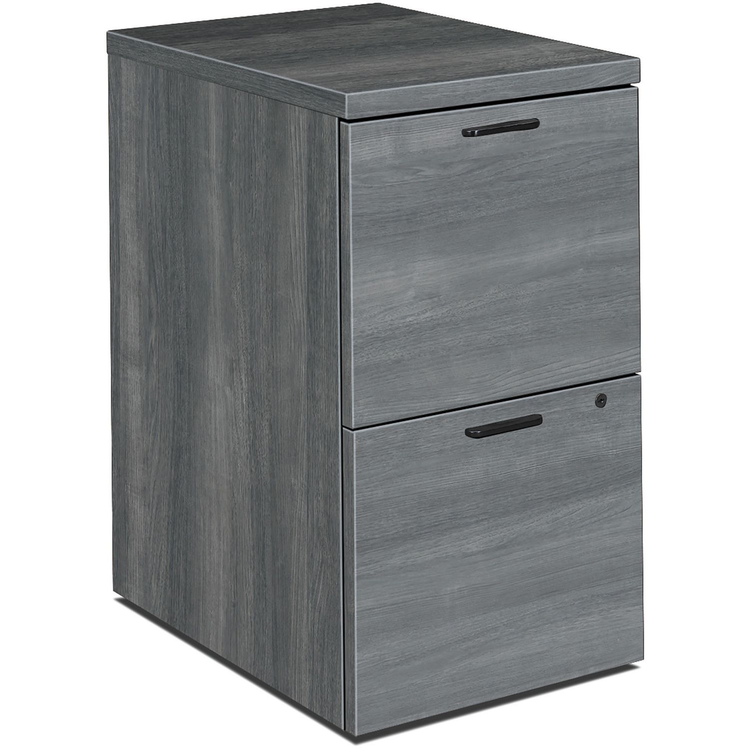 10500 Series Mobile Pedestal 15.8" x 22.8"28" , 2" Caster, 2 x File Drawer(s), Flat Edge, Material: Thermofused Laminate (TFL), Wood, Finish: Sterling Ash Laminate