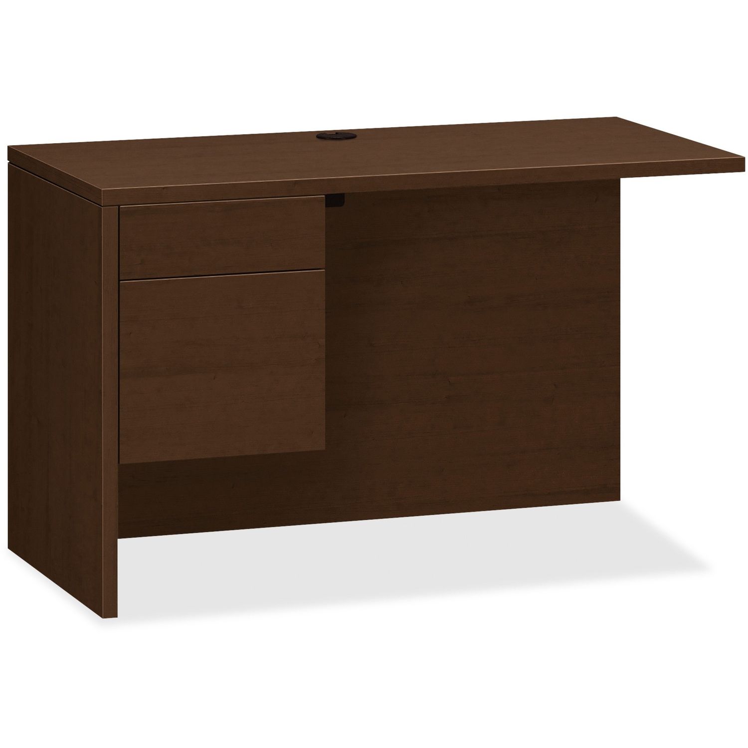 10501 Series Mocha Laminate Furniture Components Return - 2-Drawer 48" x 24"1" Work Surface, 2 x Box Drawer(s), File Drawer(s), Single Pedestal on Left Side, Square Edge