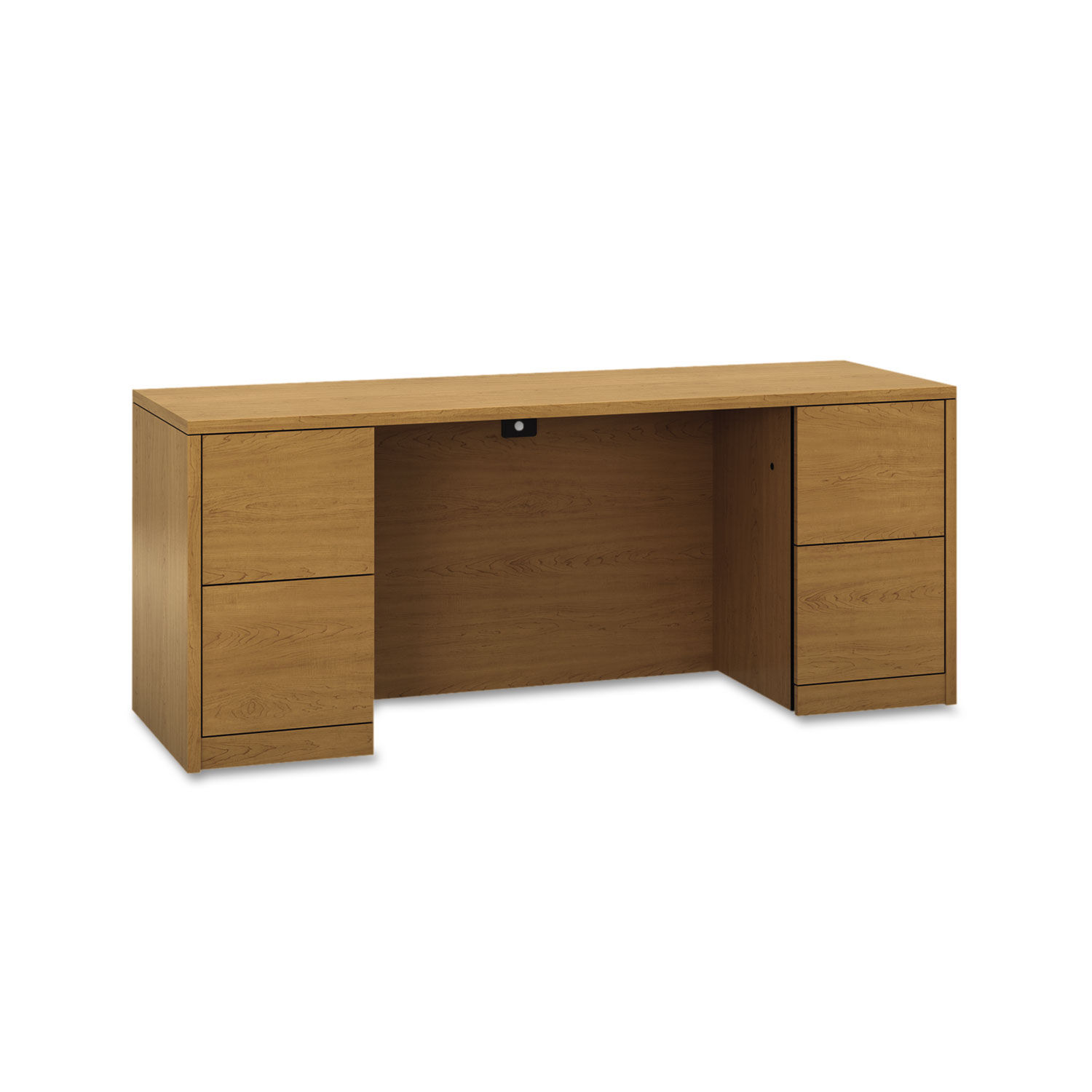 10500 Series Kneespace Credenza With Full-Height Pedestals 72w x 24d x 29.5h, Harvest