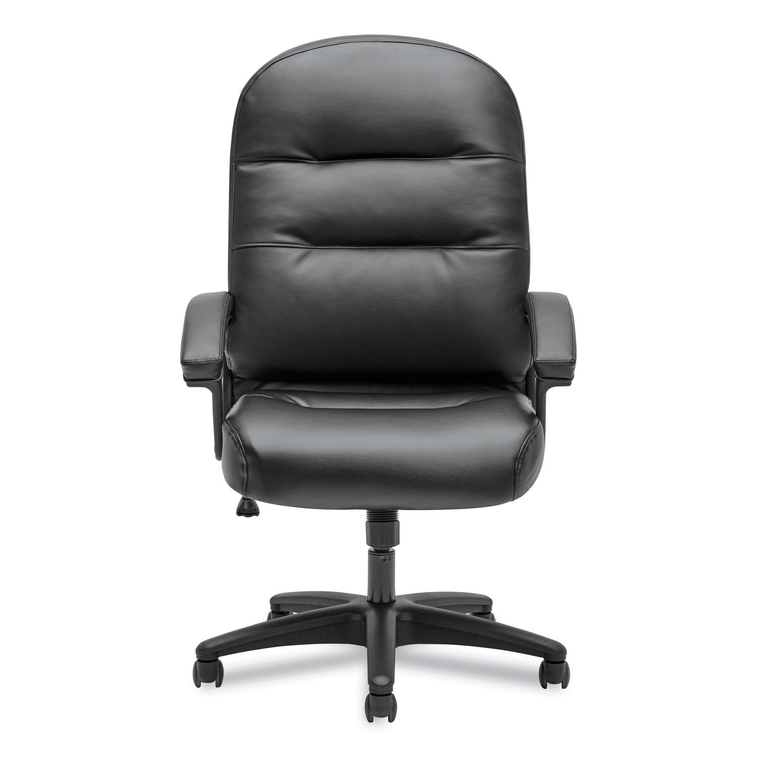 Pillow-Soft 2090 Series Executive High-Back Swivel/Tilt Chair Supports Up to 250 lb, 16" to 21" Seat Height, Black
