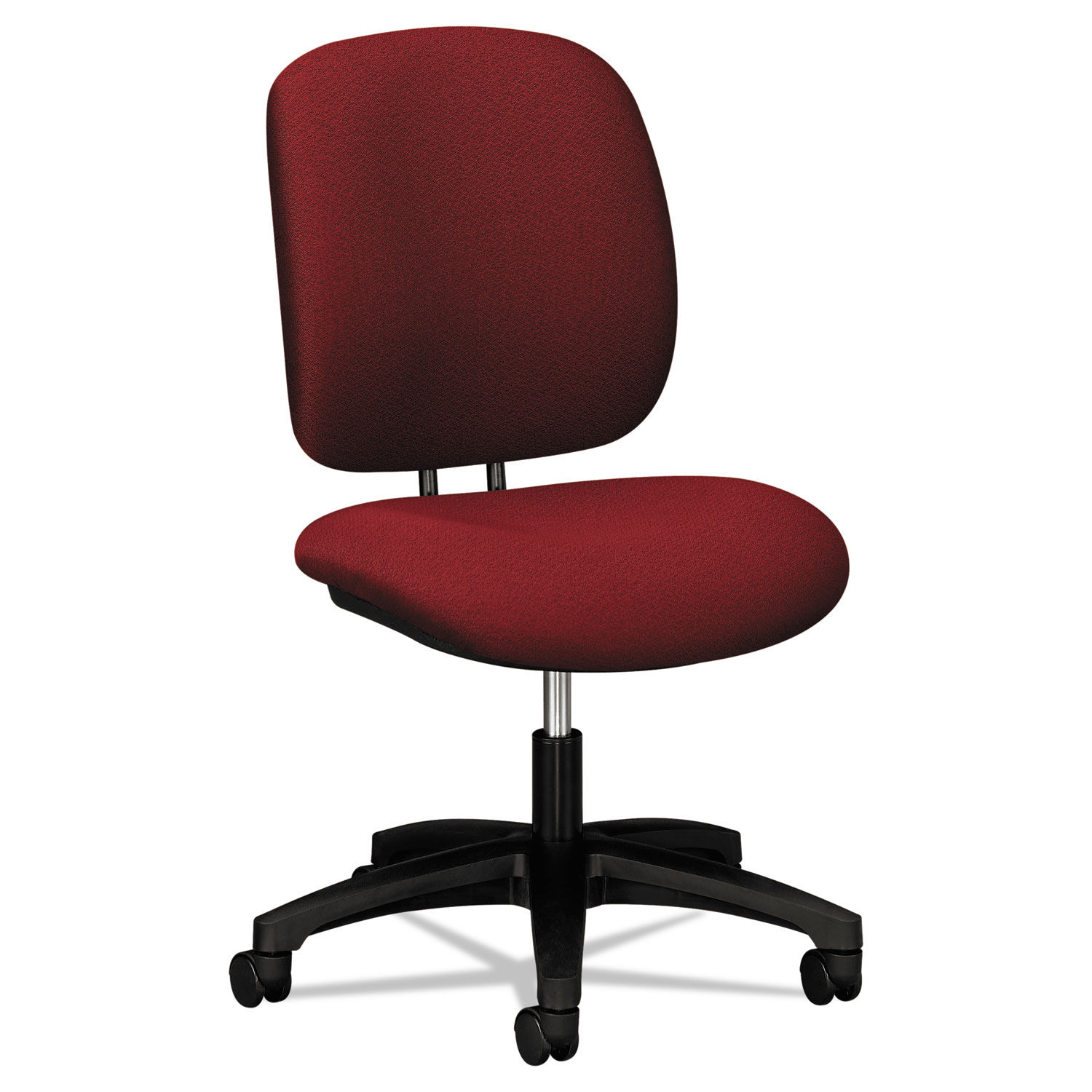 COMFORTASK TASK SWIVEL CHAIR SUPPORTS UP TO 300 LBS., BURGUNDY SEAT, BURGUNDY BACK, BLACK BASE