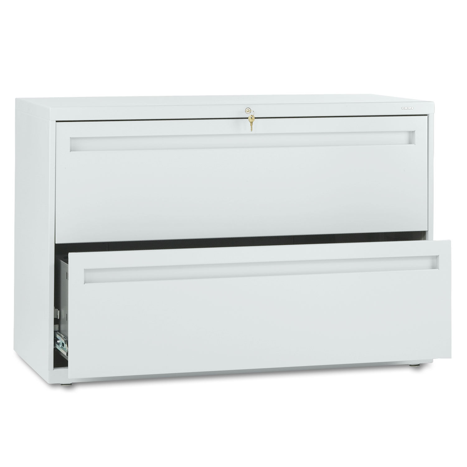 Brigade 700 Series Lateral File 2 Legal/Letter-Size File Drawers, Light Gray, 42" x 18" x 28"