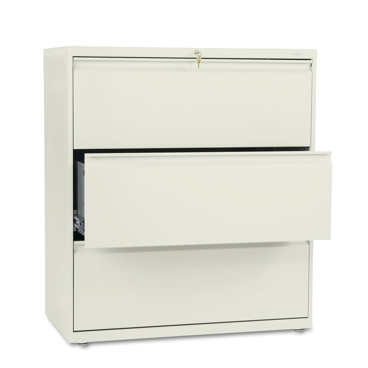 800 Series Three-Drawer Lateral File 36w x 19-1/4d x 40-7/8h, Putty