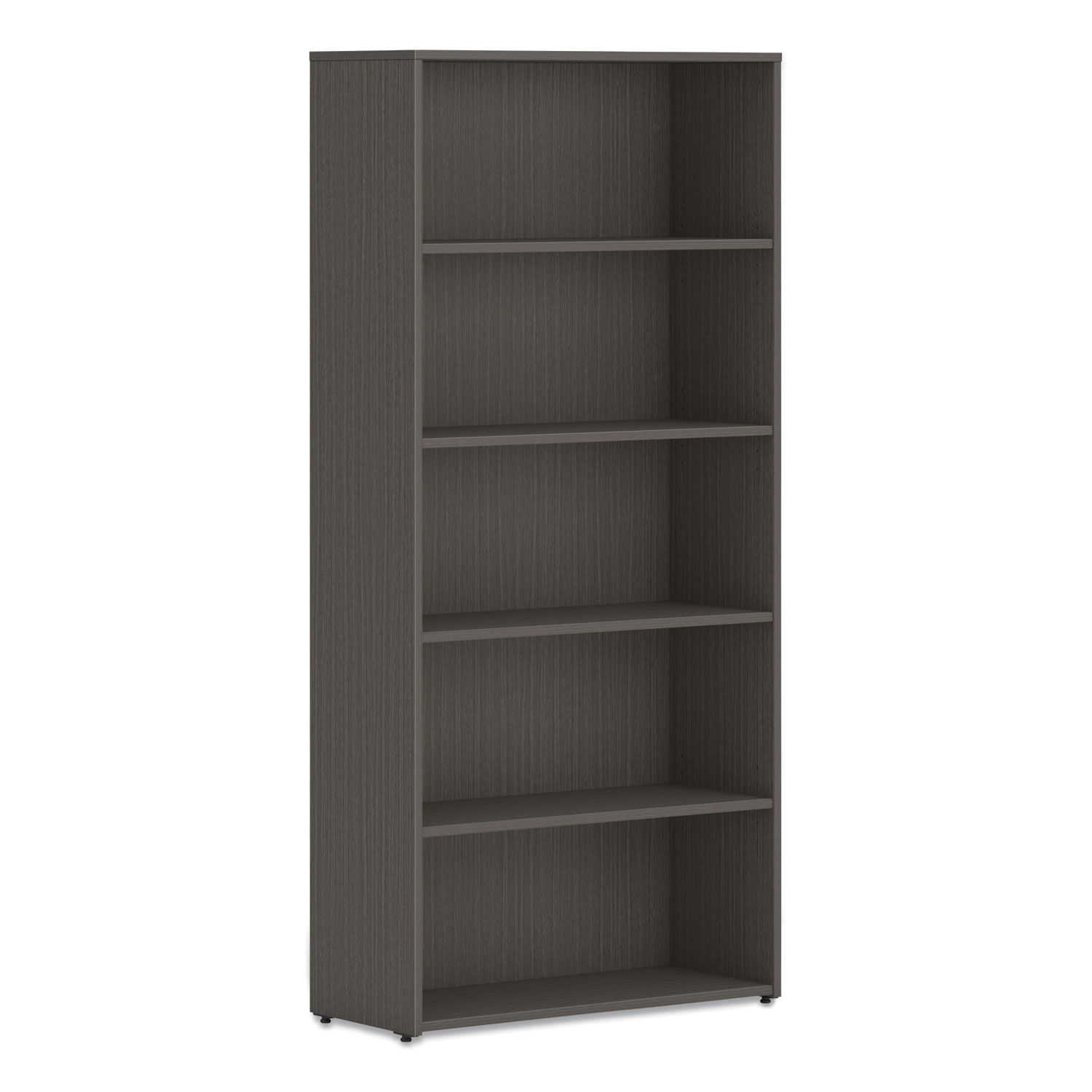 Mod Bookcase Five-Shelf/4 Adjustable, 30w x 13d x 65h, Slate Teak