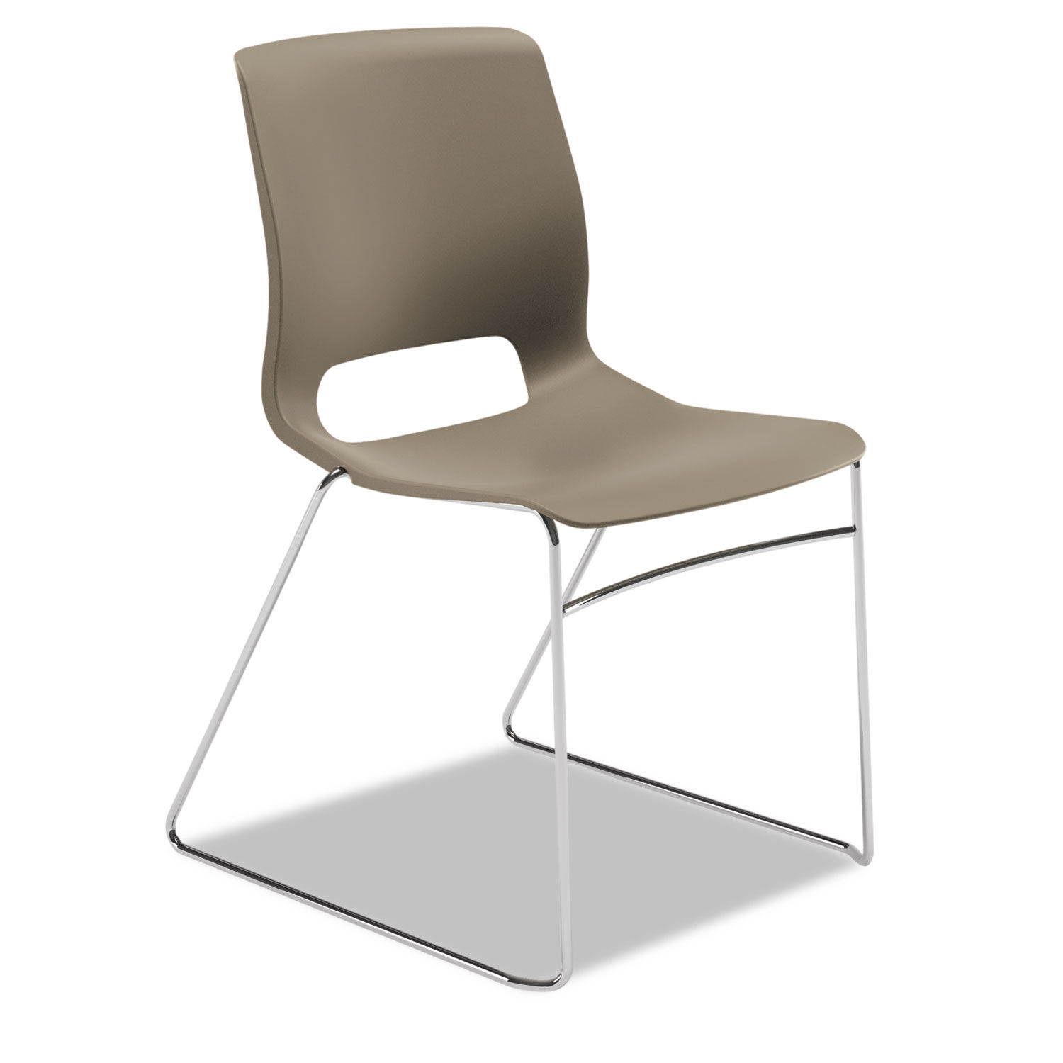 Motivate High-Density Stacking Chair Supports 300 lb, 17.75" Seat Height, Shadow Seat, Shadow Back, Chrome Base, 4/Carton
