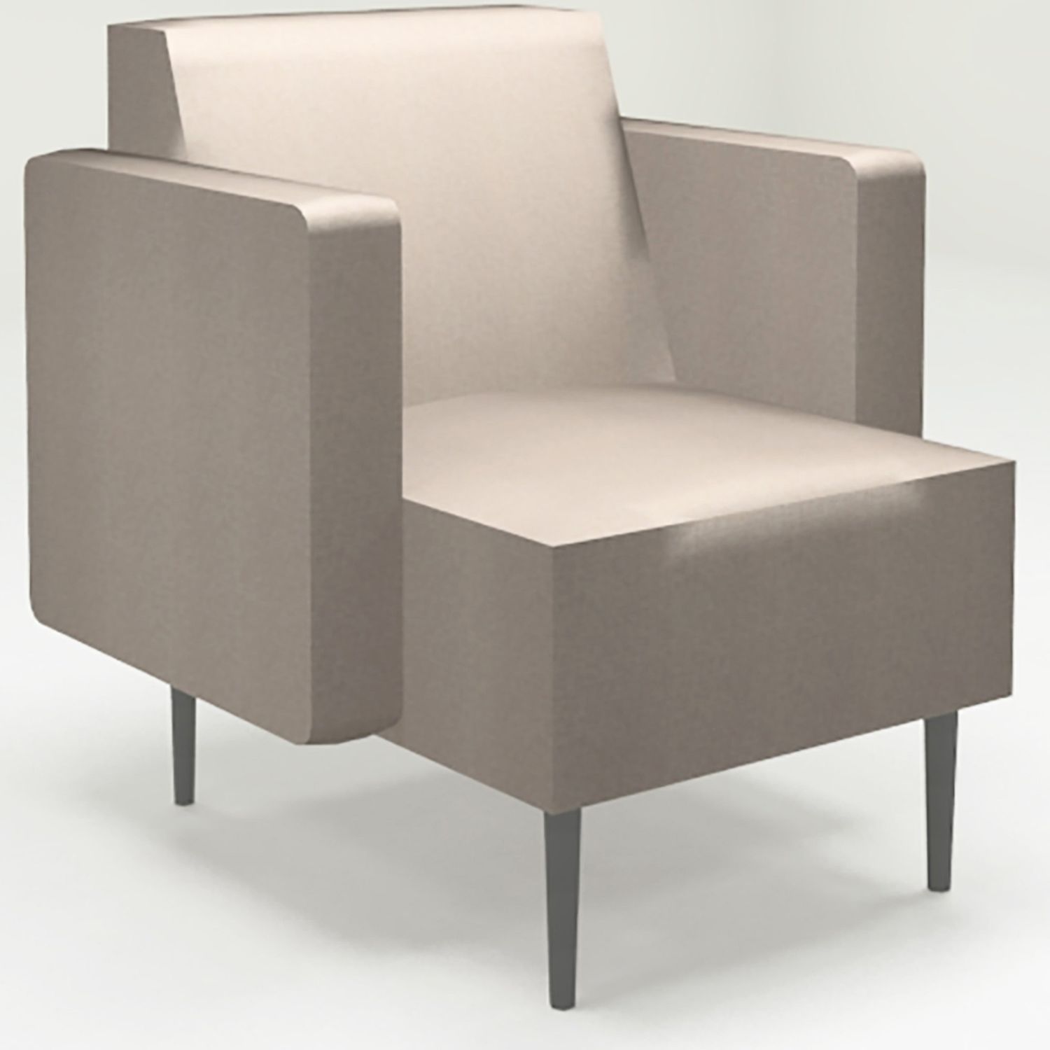 5801 Club Chair with Arms 30" x 31" x 34" , 22" x 20" x 19.5" Seat, Material: Brushed Aluminum Leg, Finish: Infinity Sable