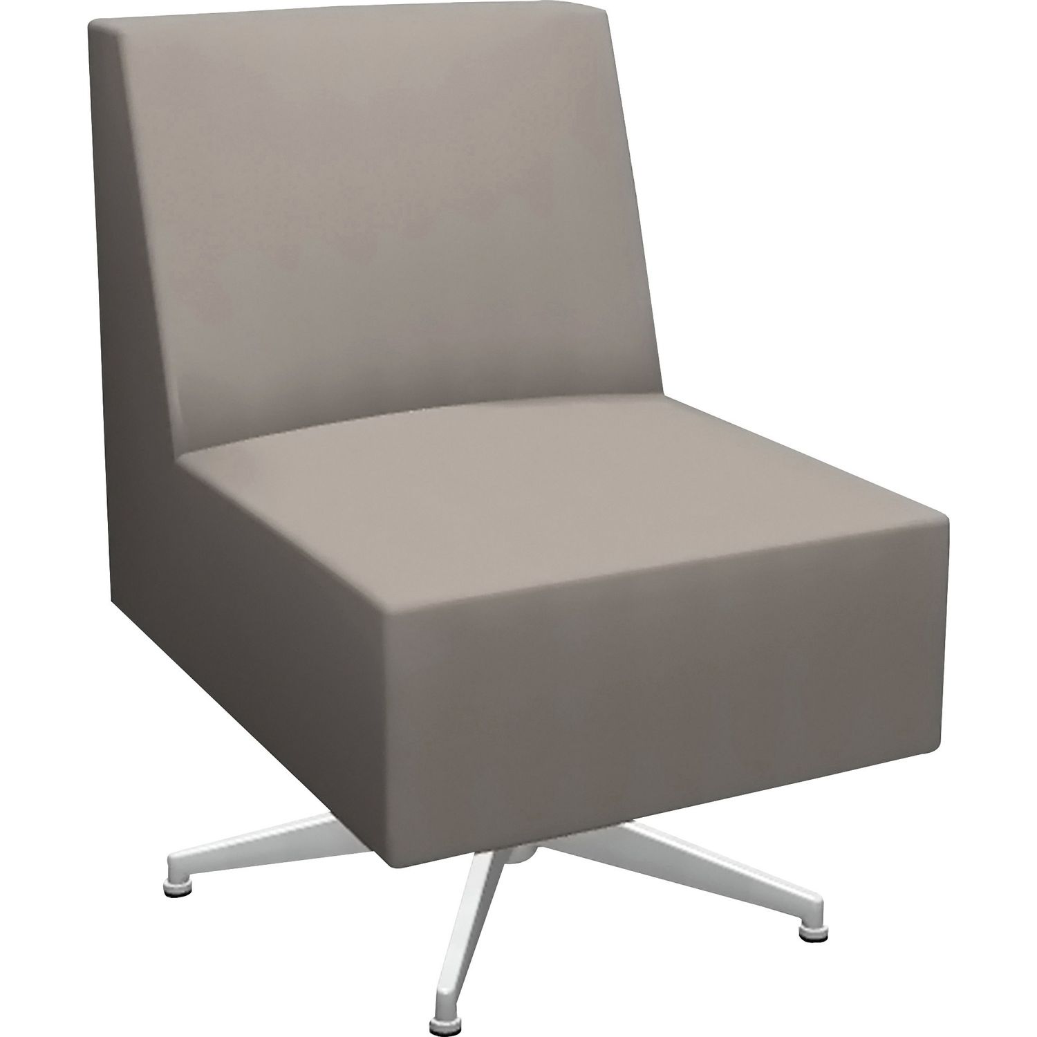 Armless Chair 31" x 25.5" x 34" Chair, 25" x 20" x 19.5" Chair Seat, 16" Chair Back, Material: Hardwood Frame, Finish: Chrome Base, Taupe, Smoke