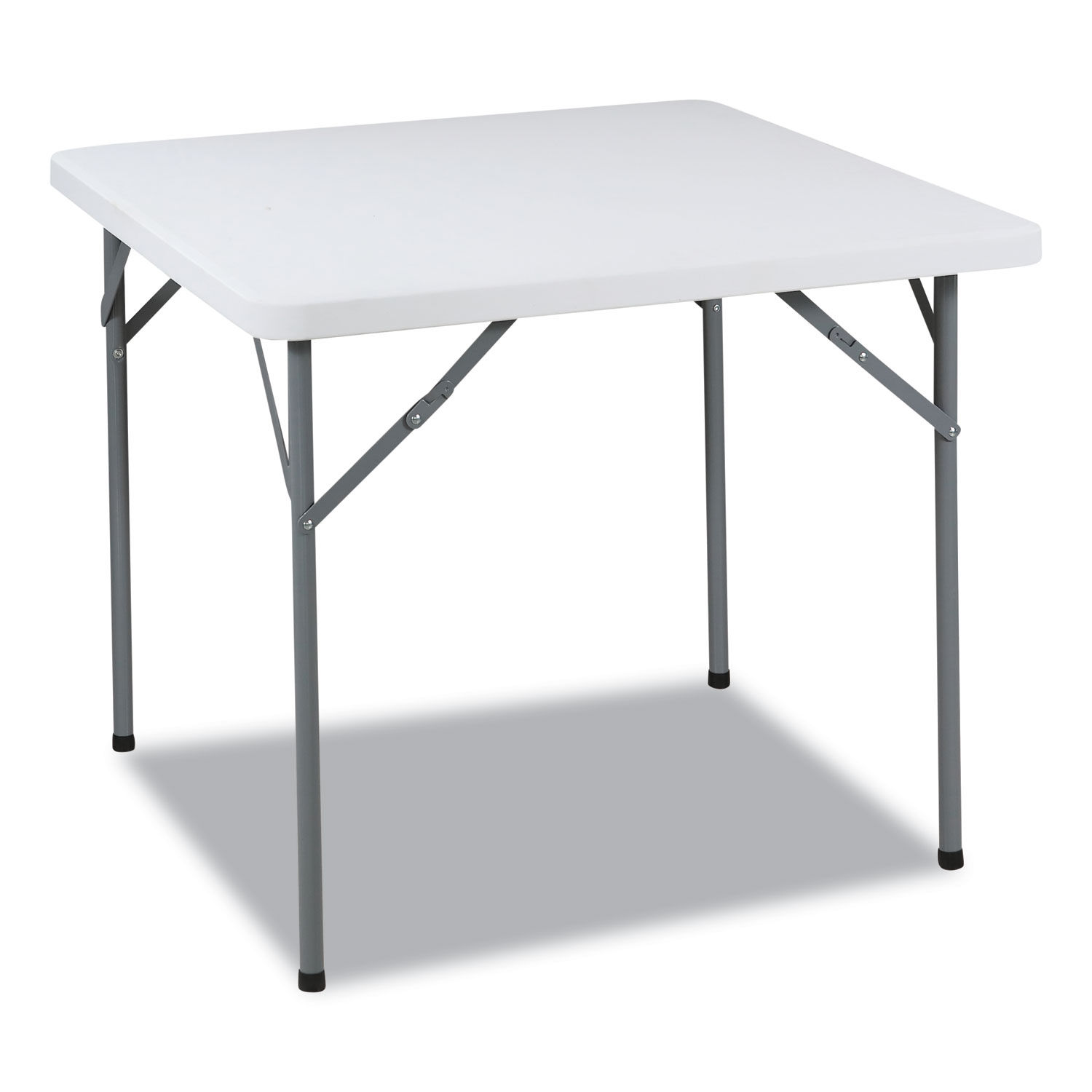 IndestrucTable Classic Folding Table Square Top, 200 lb Capacity, 34w x 34d x 29h, Platinum Granite