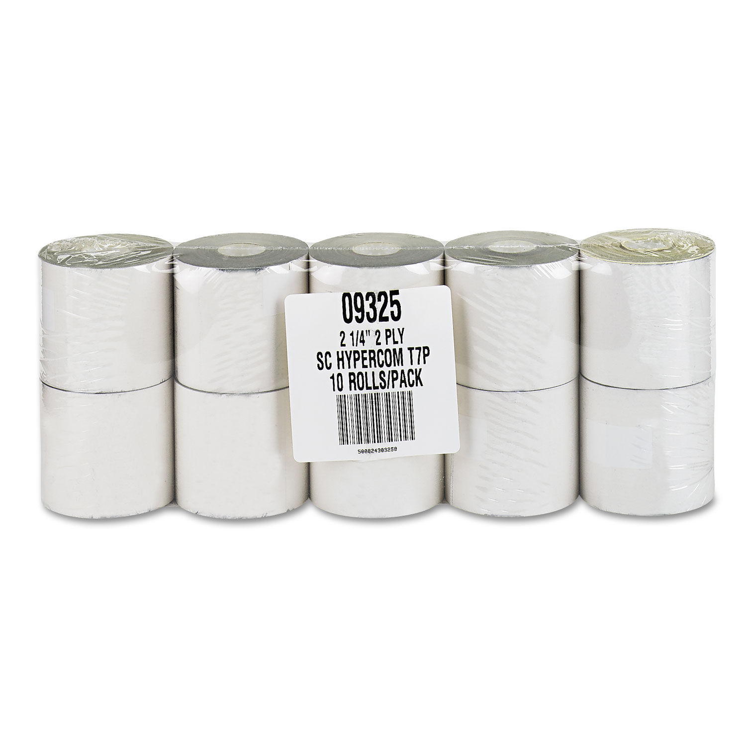 Impact Printing Carbonless Paper Rolls 2.25" x 70 ft, White/Canary, 10/Pack