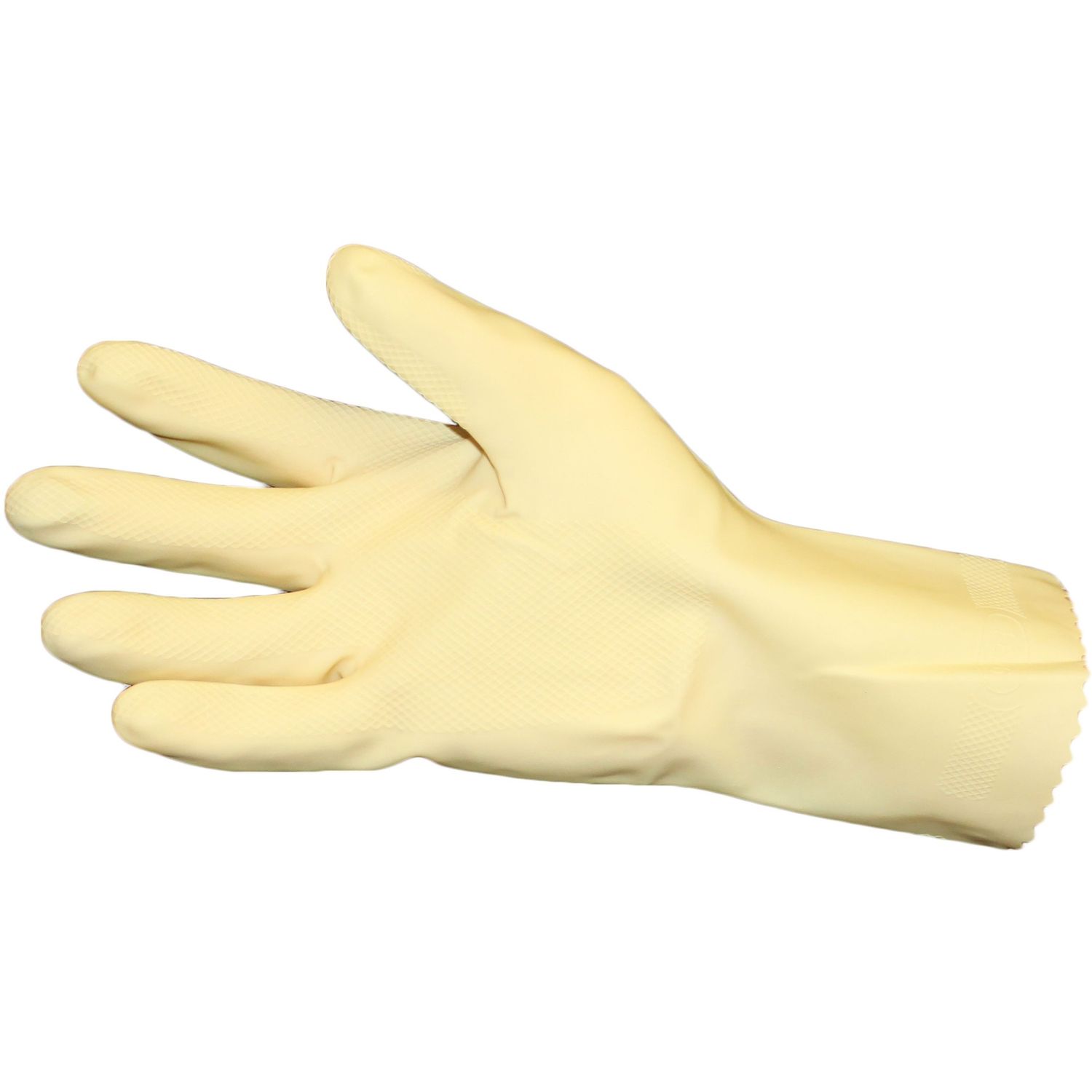 Unlined Latex Reusable Glove Chemical Protection, Medium Size, Latex, Natural