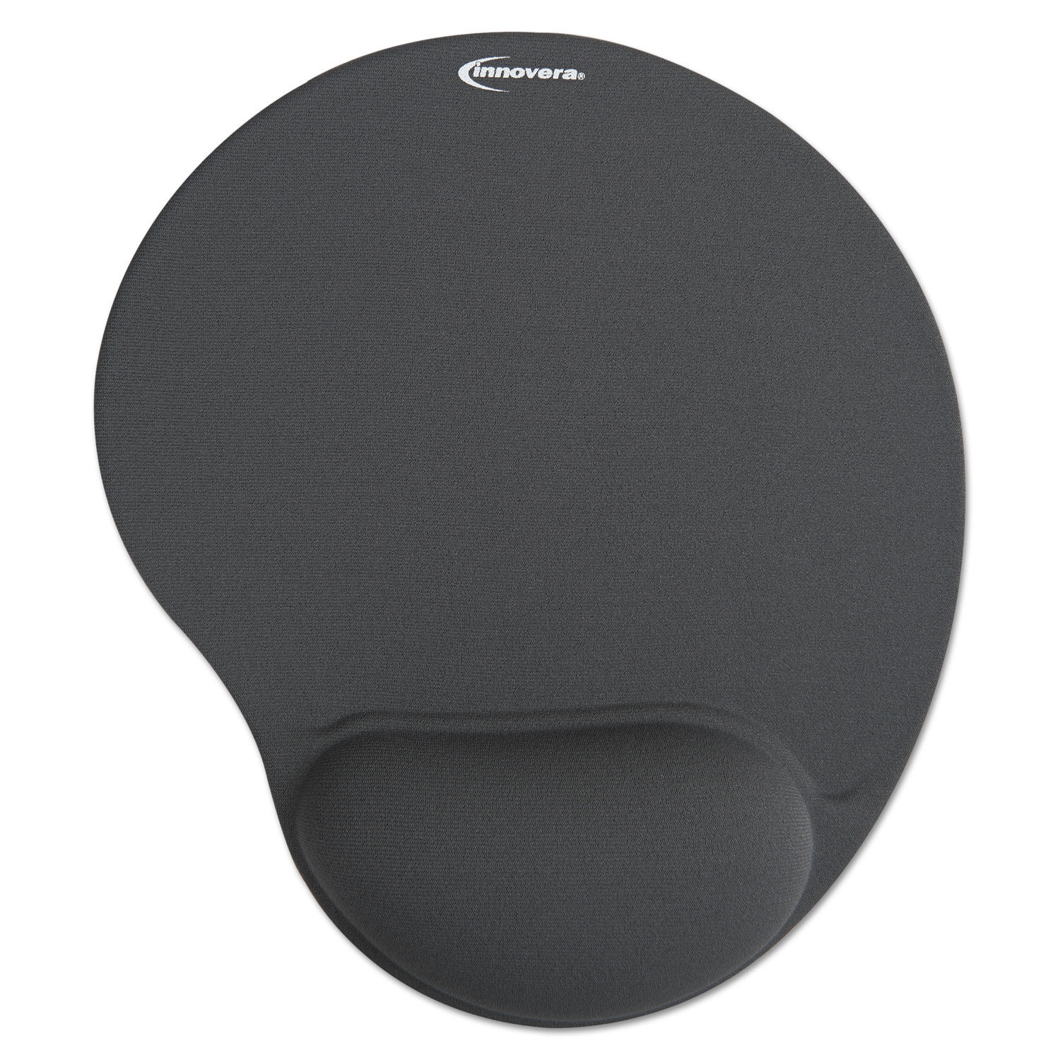 Mouse Pad with Fabric-Covered Gel Wrist Rest 10.37 x 8.87, Gray