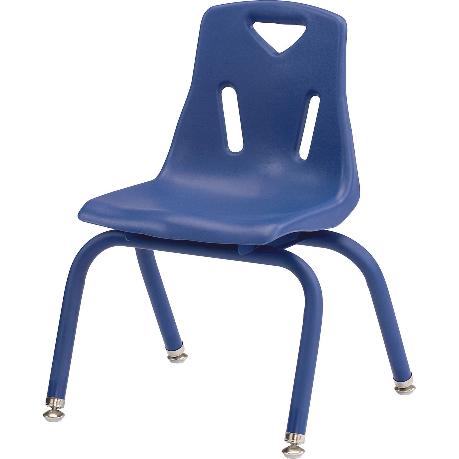 Berries Plastic Chair with Powder Coated Legs Steel Frame, Four-legged Base, Blue, Polypropylene, 1 Each