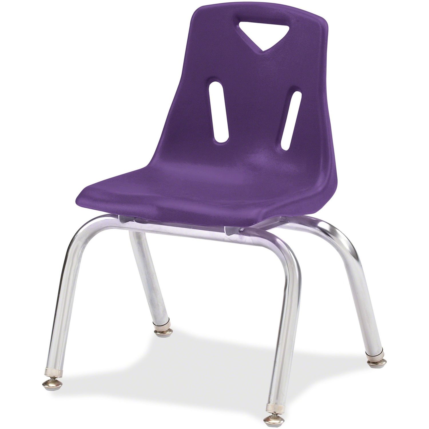 Berries Stacking Chair Steel Frame, Four-legged Base, Purple, Polypropylene, 1 Each