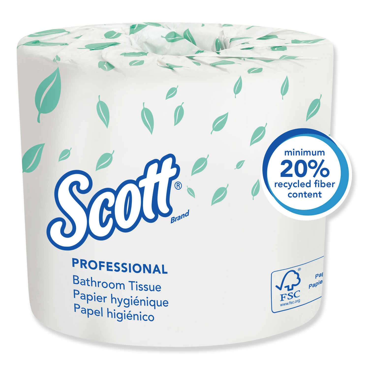 Essential Standard Roll Bathroom Tissue for Business Septic Safe, 1-Ply, White, 1,210 Sheets/Roll, 80 Rolls/Carton