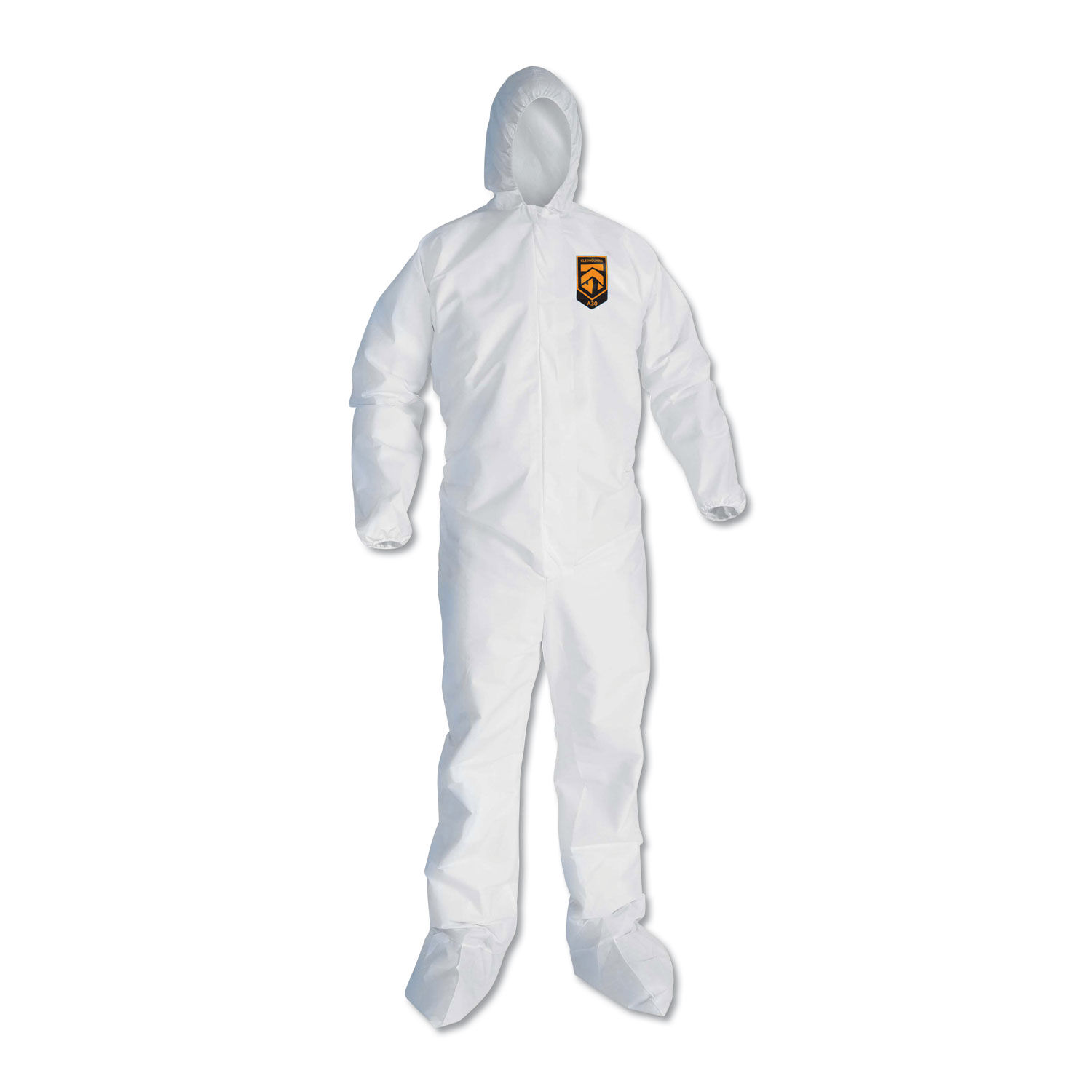 A30 Elastic Back and Cuff Hooded/Boots Coveralls White, 3XL,21/Ct