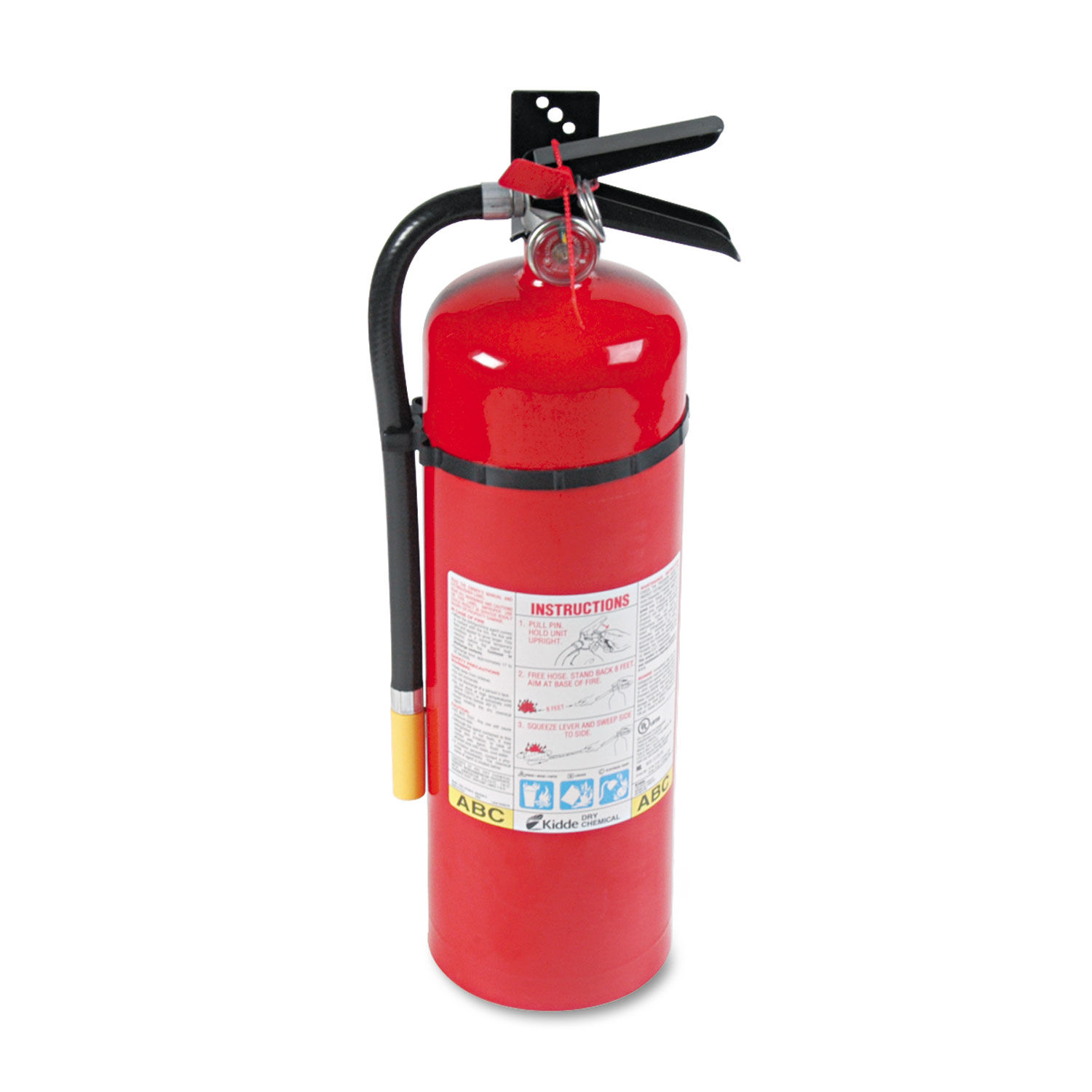 ProLine Pro 10MP Fire Extinguisher 4 A, 60 B:C, 195psi, 19.52h x 5.21 dia, 10lb