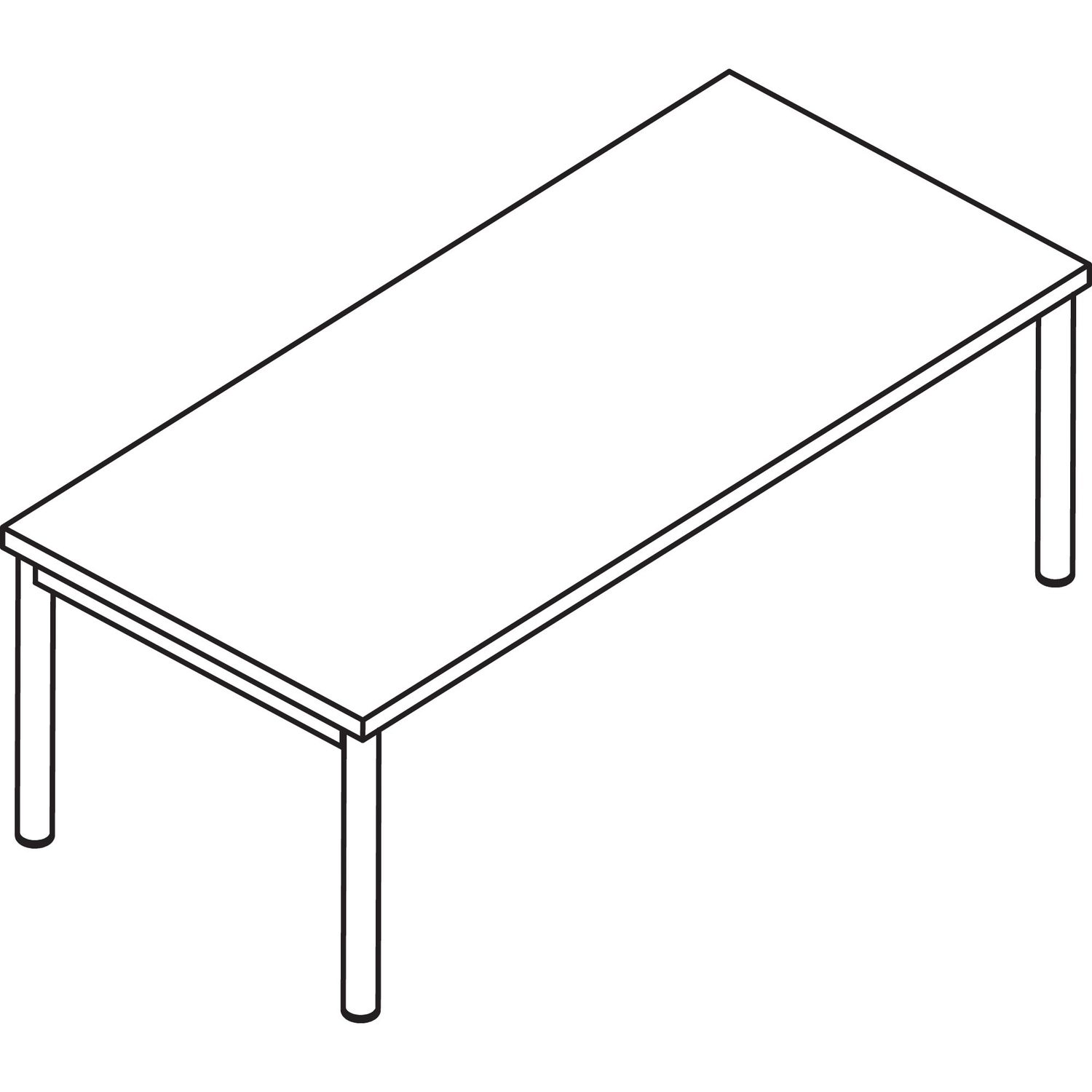 Sencha HM-T46 Table 46" x 21" x 16", Material: Metal Leg, Finish: Snow, Silver
