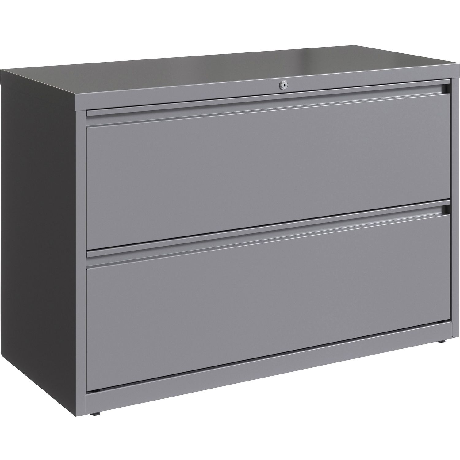 42" Silver Lateral File - 2-Drawer 42" x 18.6" x 28", 2 x Drawer(s) for File, Letter, Legal, A4