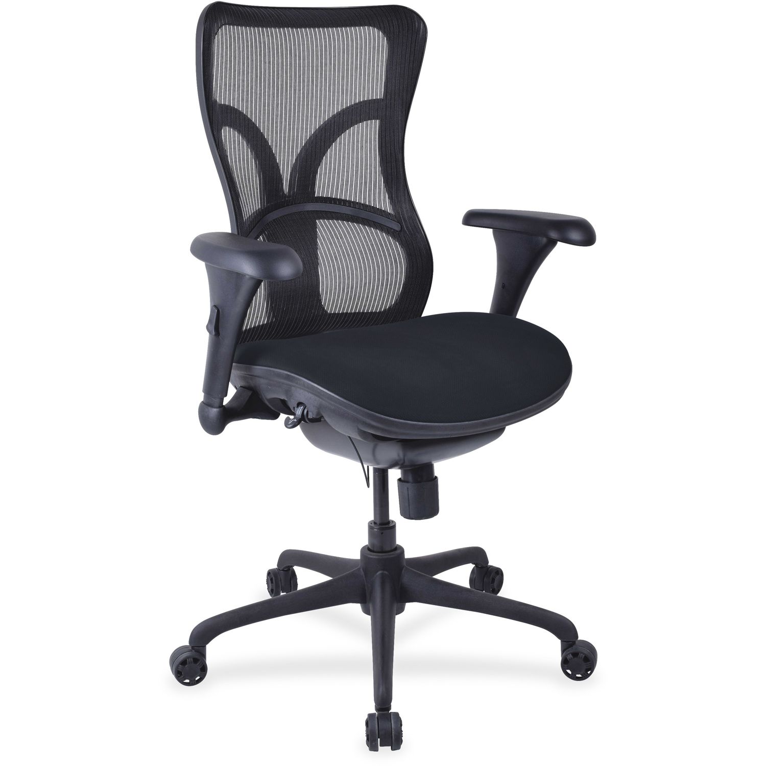 Mesh Midback Task Chair with Custom Fabric Seat Fabric Seat, Mid Back, Snakeskin Midnight, 1 Each