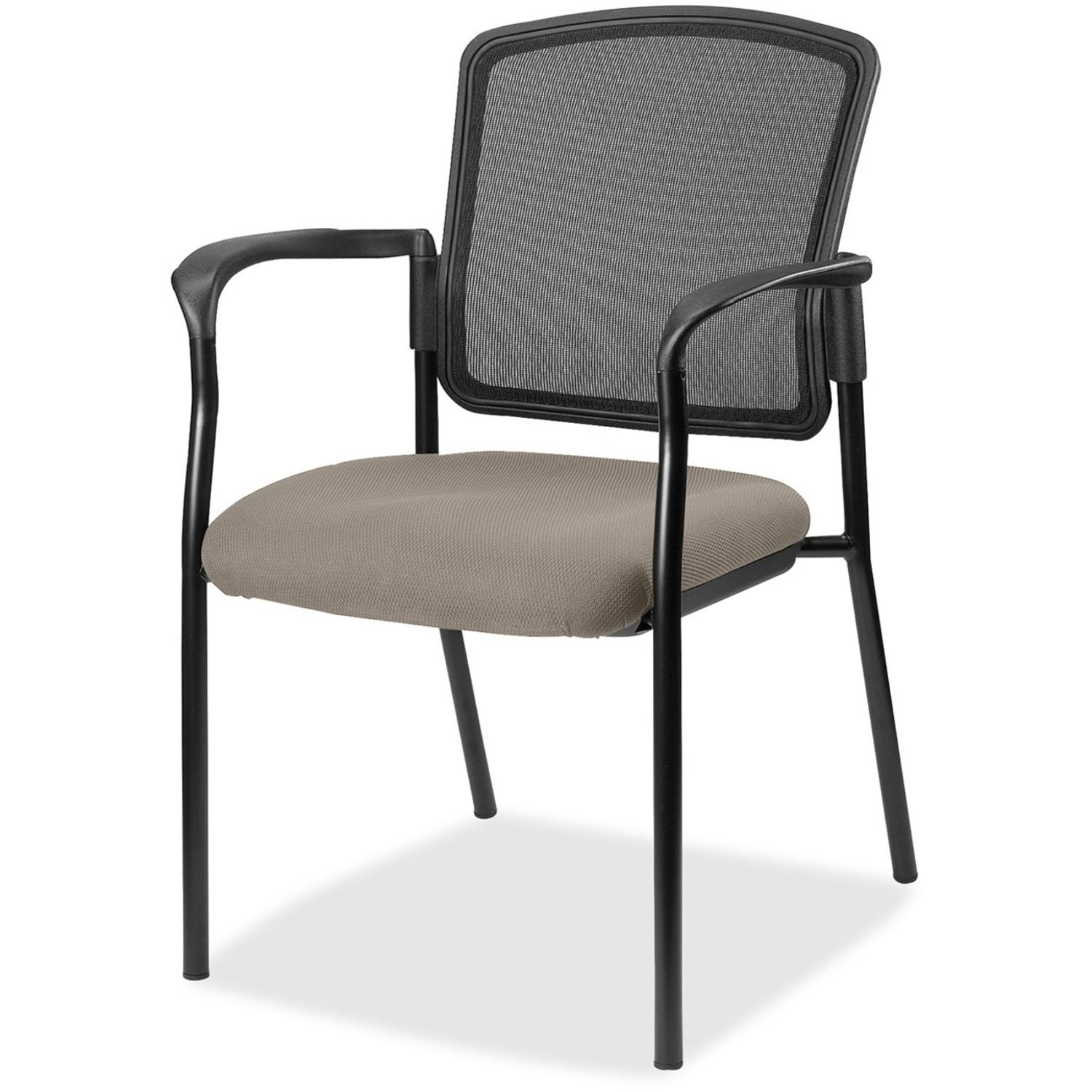 Guest Meshback/Black Frame Chair, Insight Fossill Seat, Black Frame, 1 Each