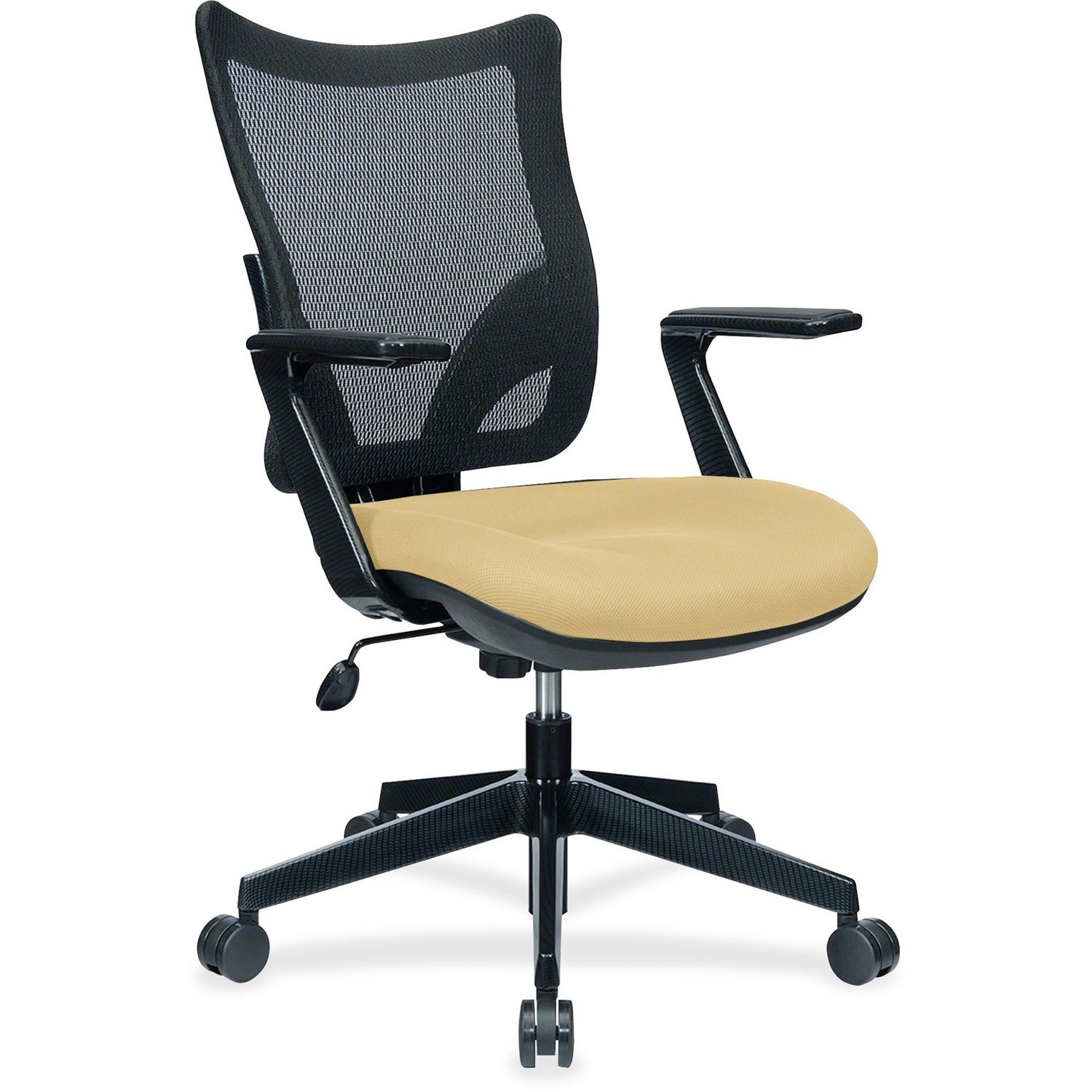 S-8 Task Mesh Back Task Chair Fabric Seat, 5-star Base, Sand, Yes, 1 Each