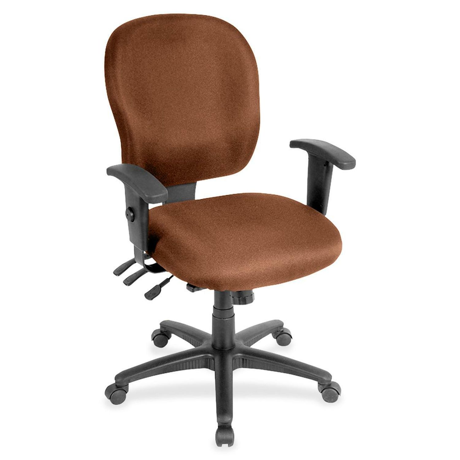 Multifunction Task Black Frame Chair, Canyon Nutmeg Seat, Black Frame, 1 Each