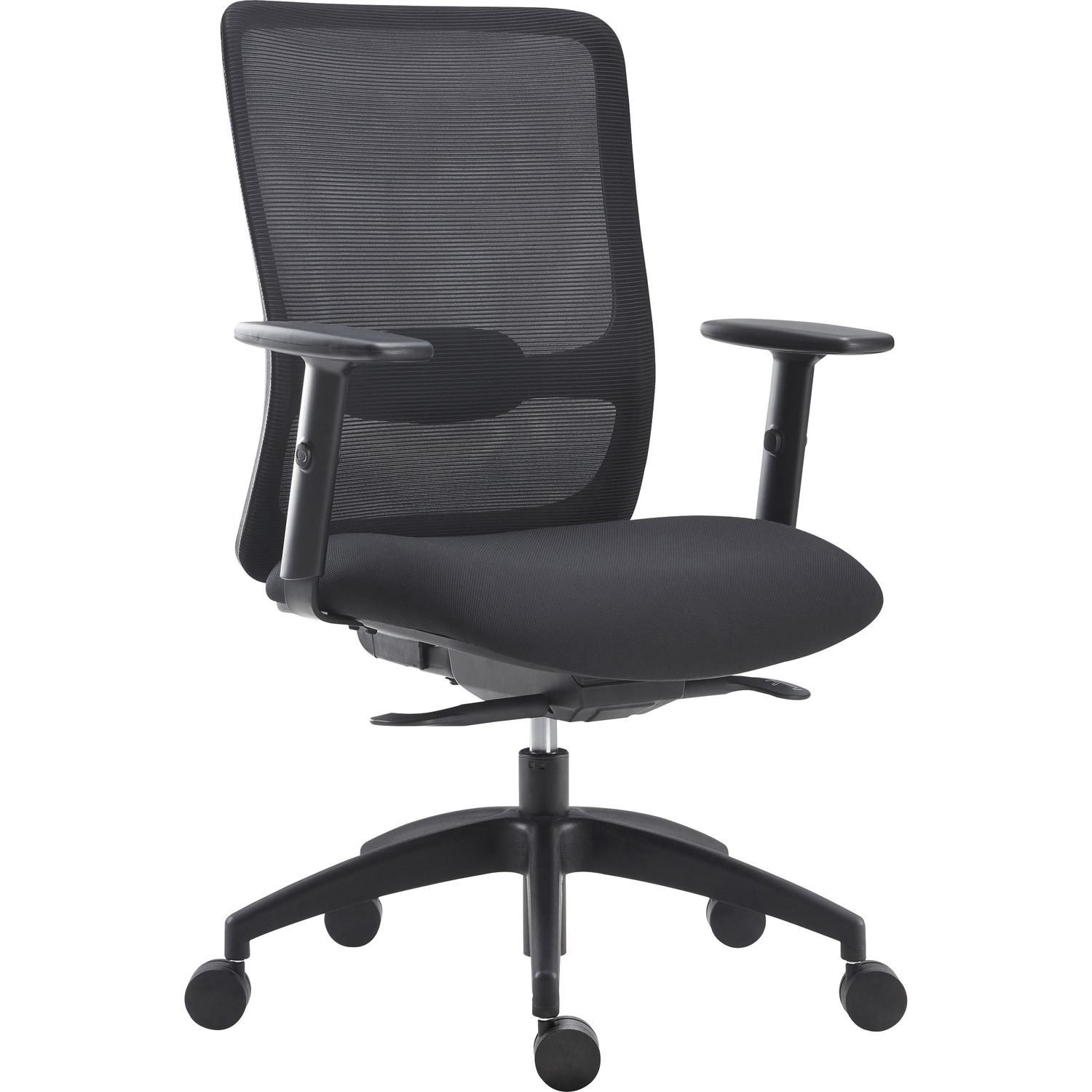 SOHO Collection High-back Chair 26.4" x 24.4" x 42.1", Material: Fabric Seat, Nylon Base, Finish: Black, Gray