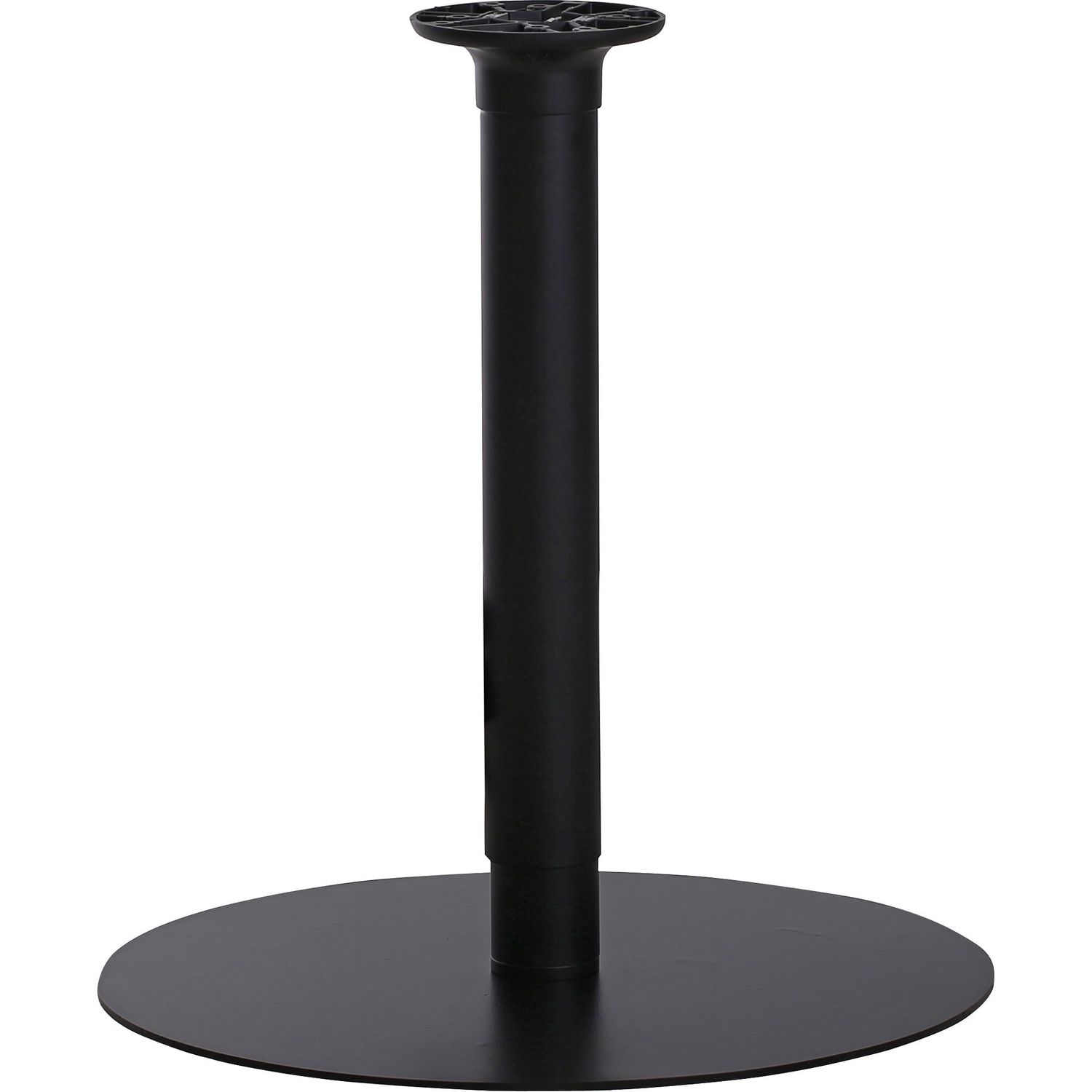 Hospitality Round Table Adjustable-height Base Black Round Base, Assembly Required