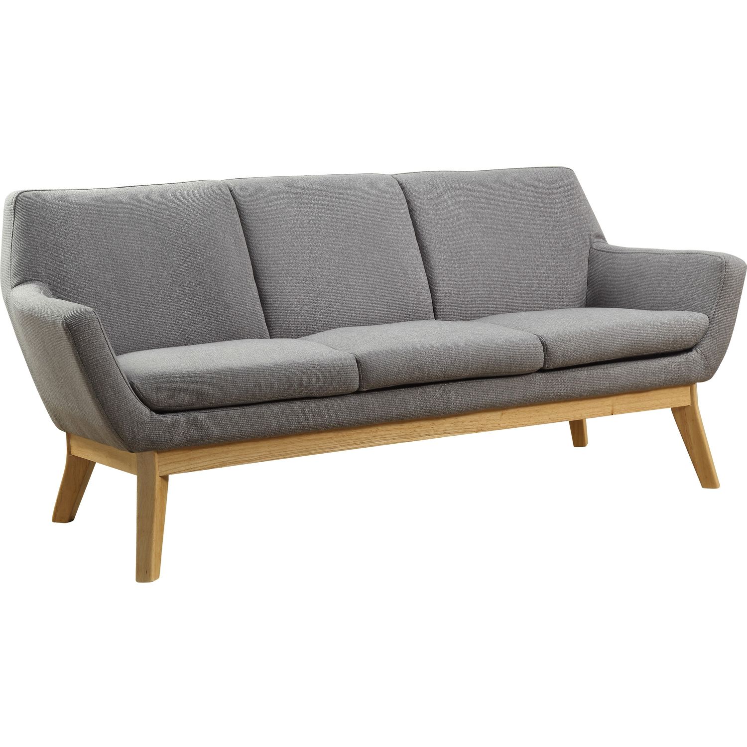 Quintessence Collection Upholstered Sofa 19.8" x 73.3" x 32.8", Material: Wood Leg, Finish: Gray