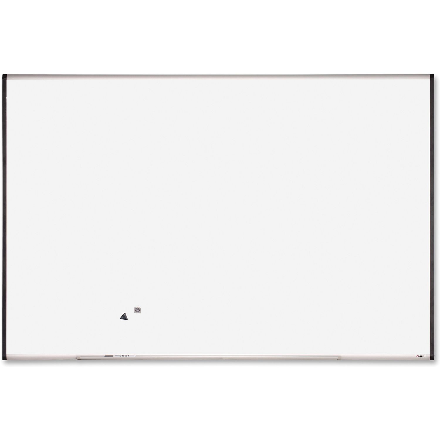 Signature Series Magnetic Dry-erase Boards 72" (6 ft) Width x 48" (4 ft) Height, Coated Steel Surface, Silver, Ebony Frame, 1 Each