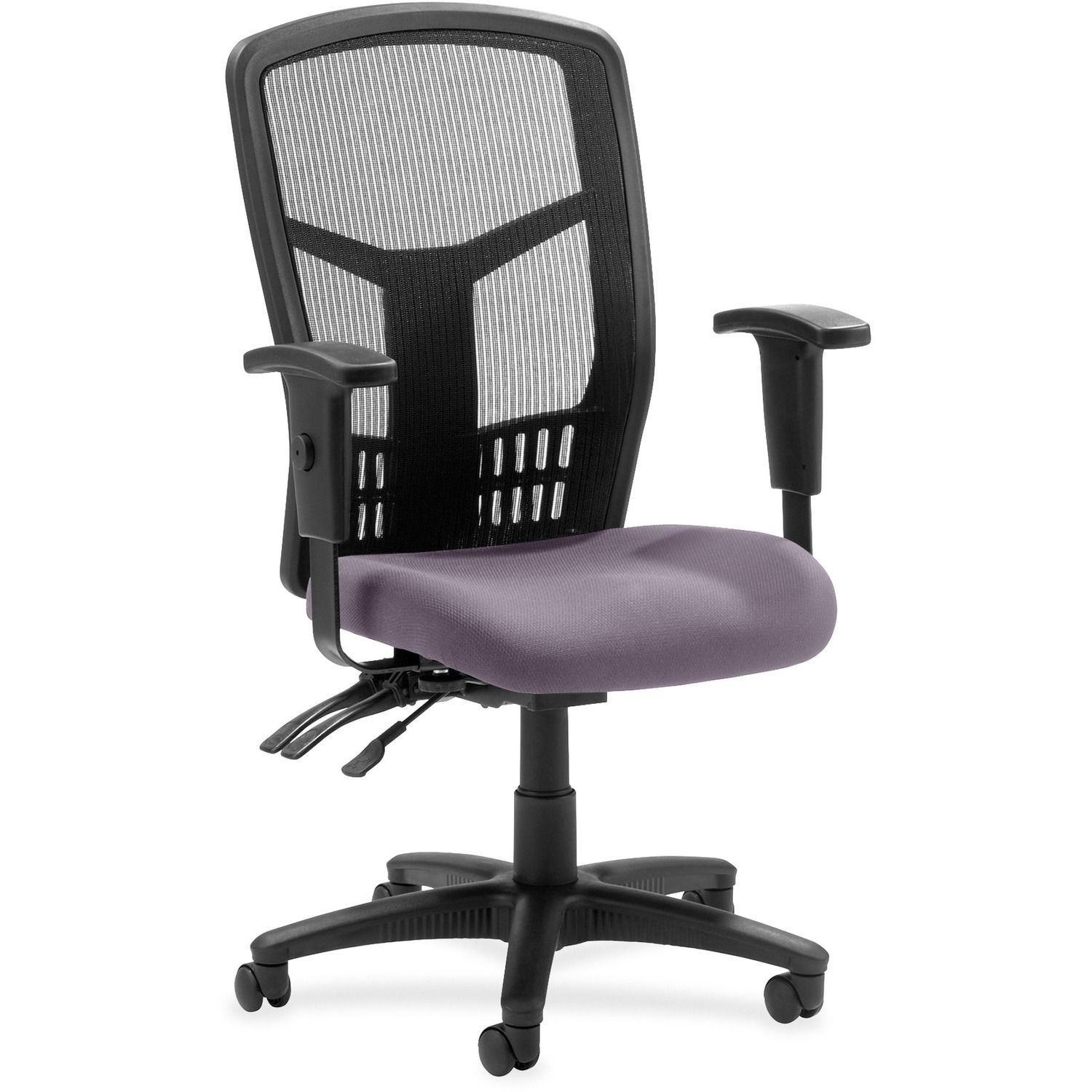 Management Chair High Back, Violet, Fabric, 1 Each