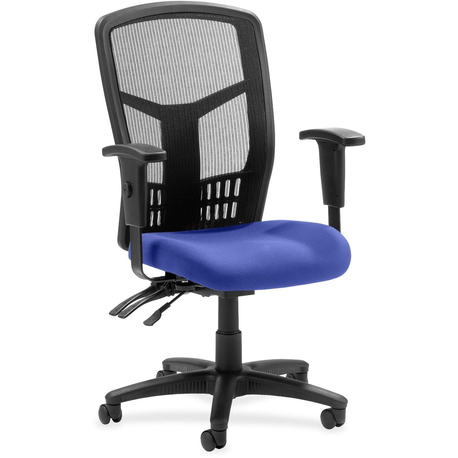 Management Chair High Back, Cobalt, Fabric, 1 Each