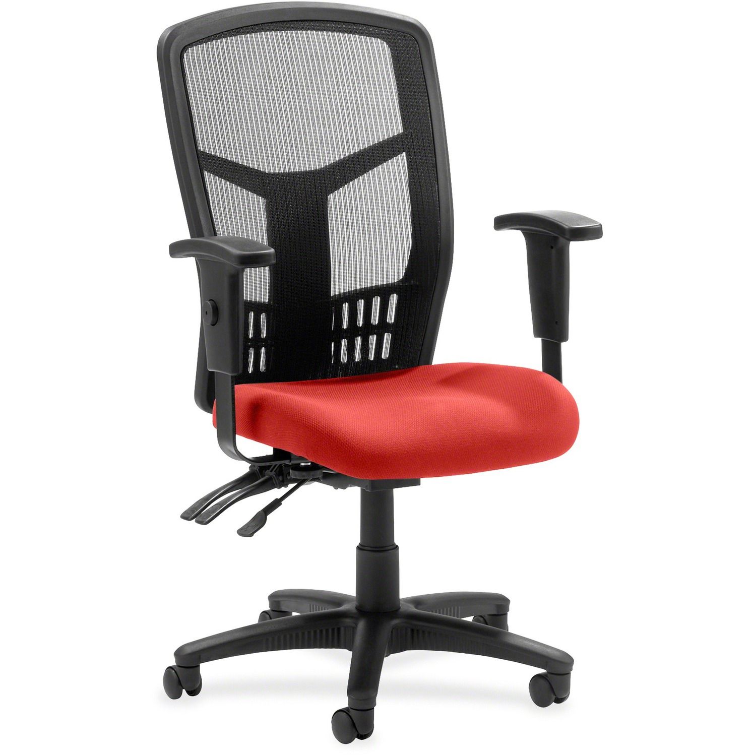 ErgoMesh Series Executive Mesh Back Chair Mime Azure Mesh Fabric Seat, Black Back, Black Frame, 5-star Base, Black, 1 Each