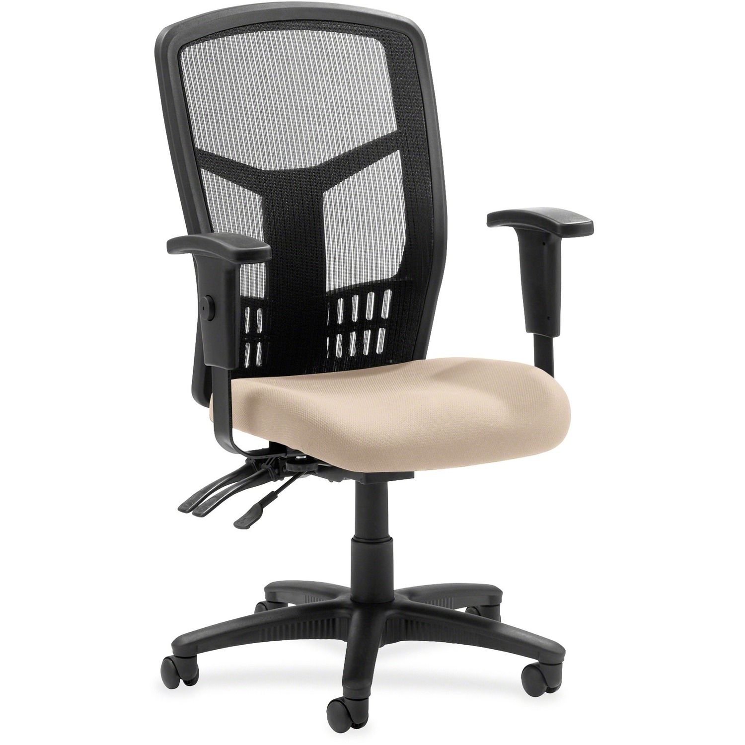 ErgoMesh Series Executive Mesh Back Chair Simplicity Azure Mesh Fabric Seat, Black Back, Black Frame, 5-star Base, Black, 1 Each