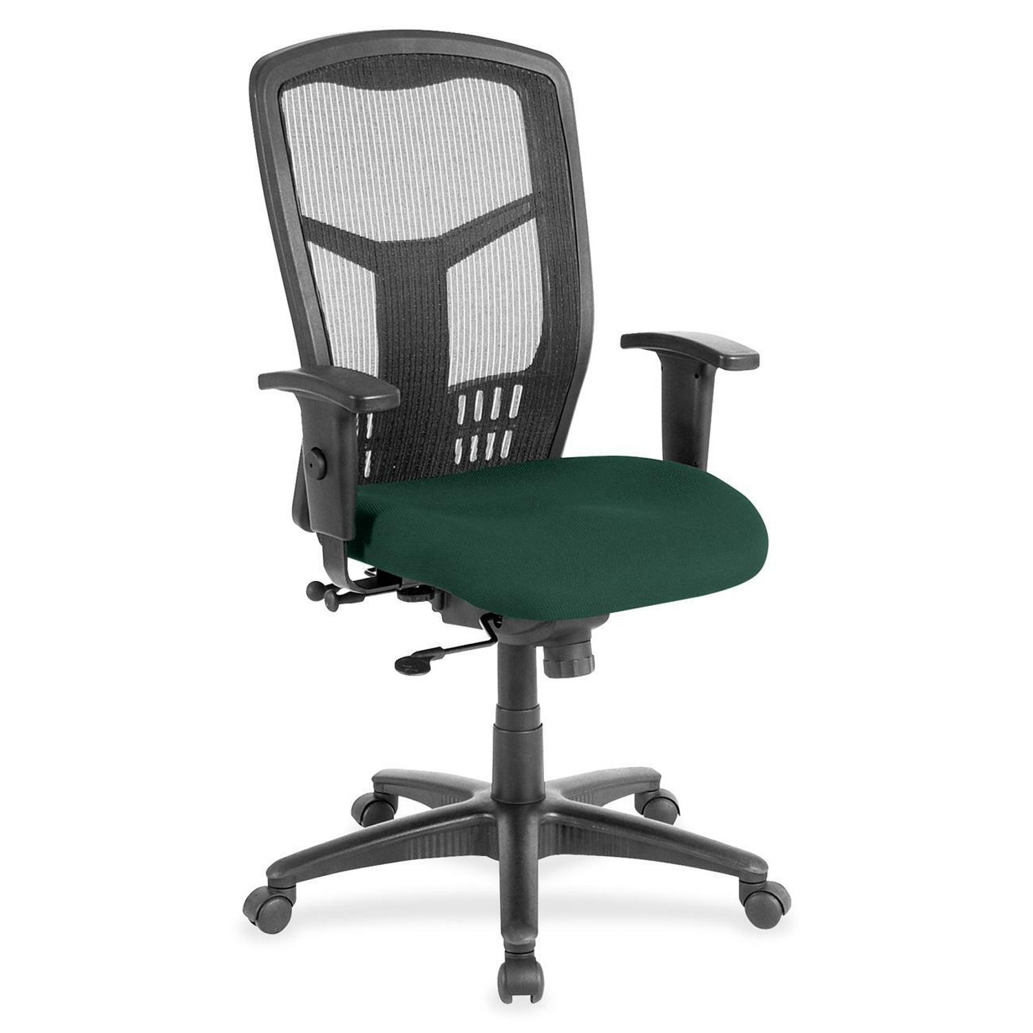 High-Back Executive Chair Insight Forest Fabric Seat, Steel Frame, 1 Each