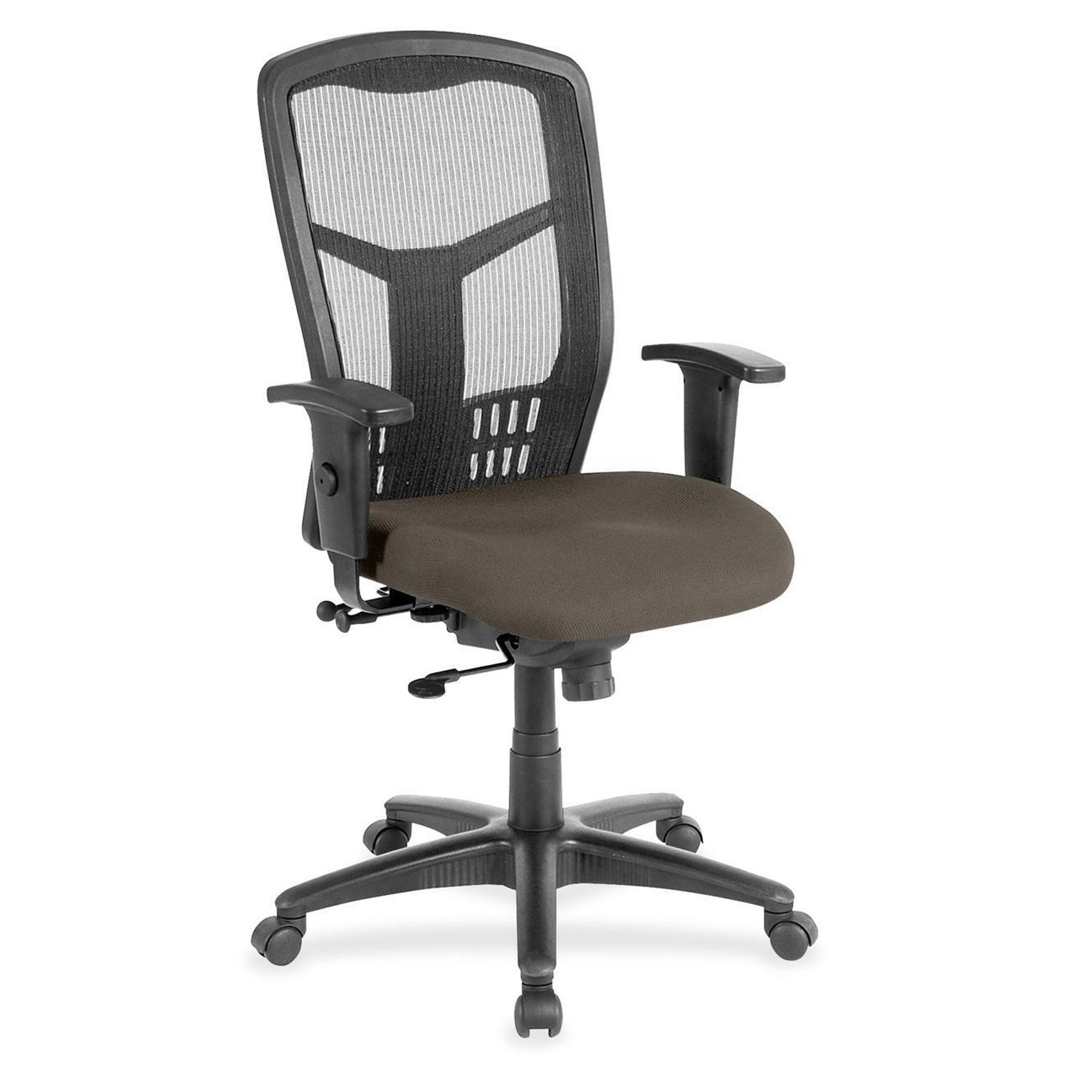 High-Back Executive Chair Shire Stonewall Fabric Seat, Steel Frame, 1 Each