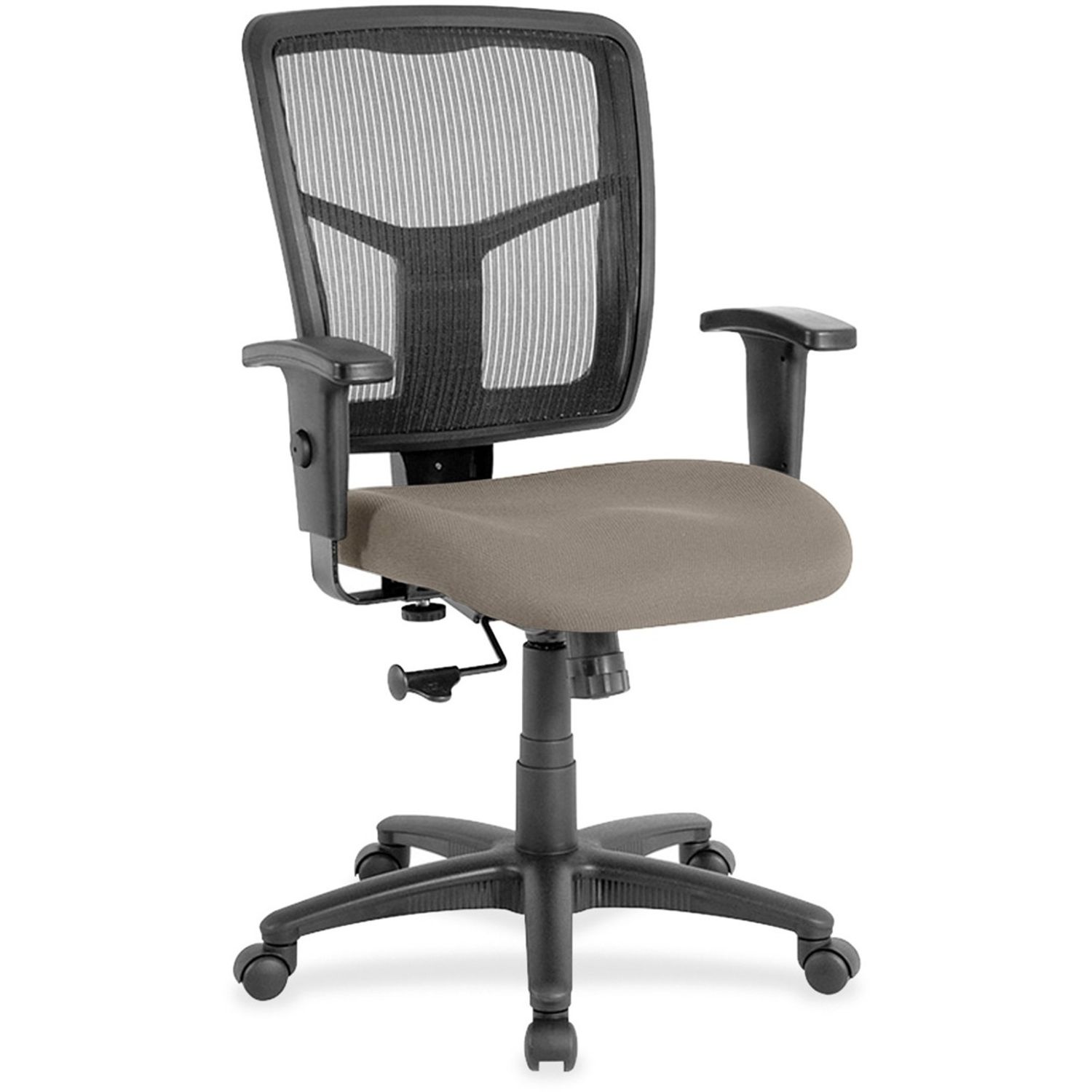 Managerial Mesh Mid-back Chair Insight Fossill Fabric Seat, Black Back, Black Frame, 5-star Base, 1 Each