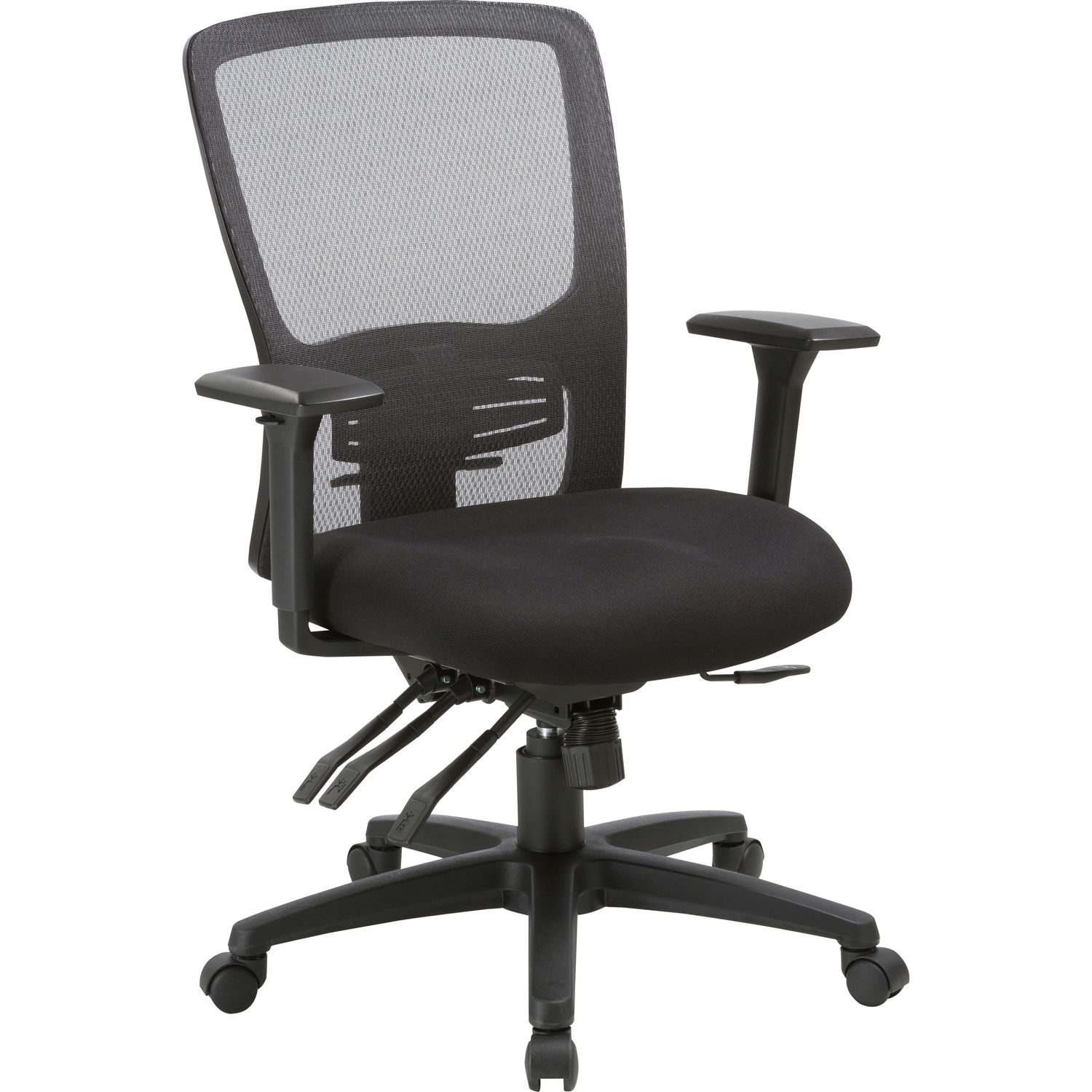 High-back Mesh Chair Black Seat, Black Back, High Back, 5-star Base, 1 Each