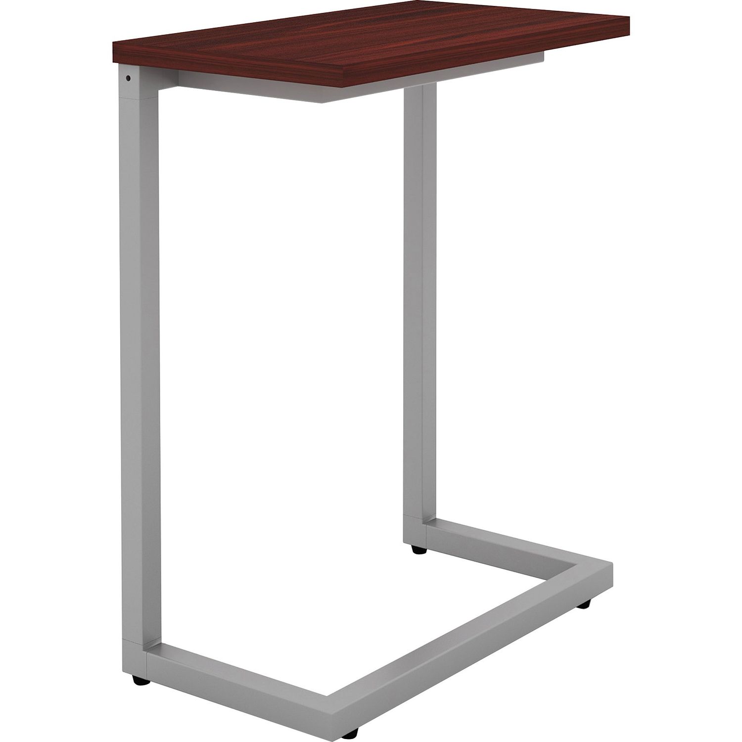 Guest Area Cantilever Table Mahogany Rectangle Top, Cantilever Base, 9.90" Table Top Length x 17.40" Table Top Width, 26.50" Height